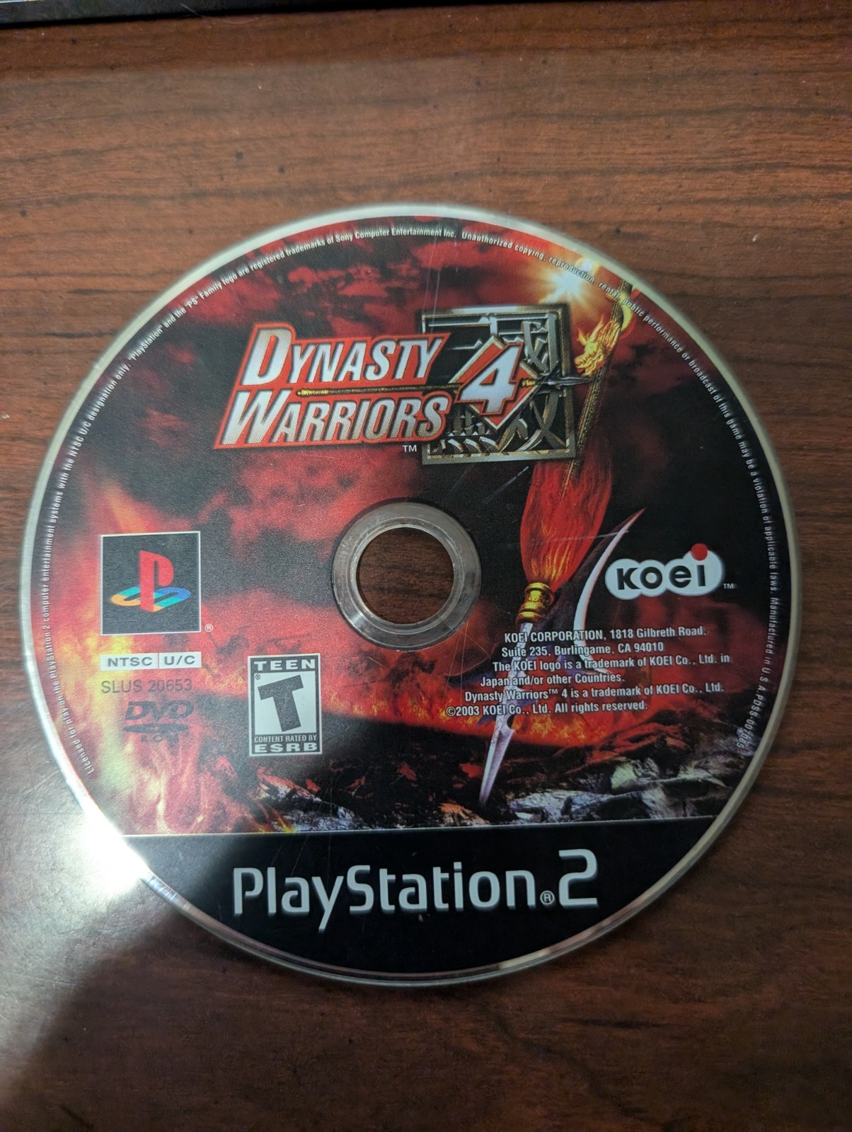 Dynasty Warriors 4 (PlayStation 2 PS2) NO TRACKING – DISC ONLY 5382