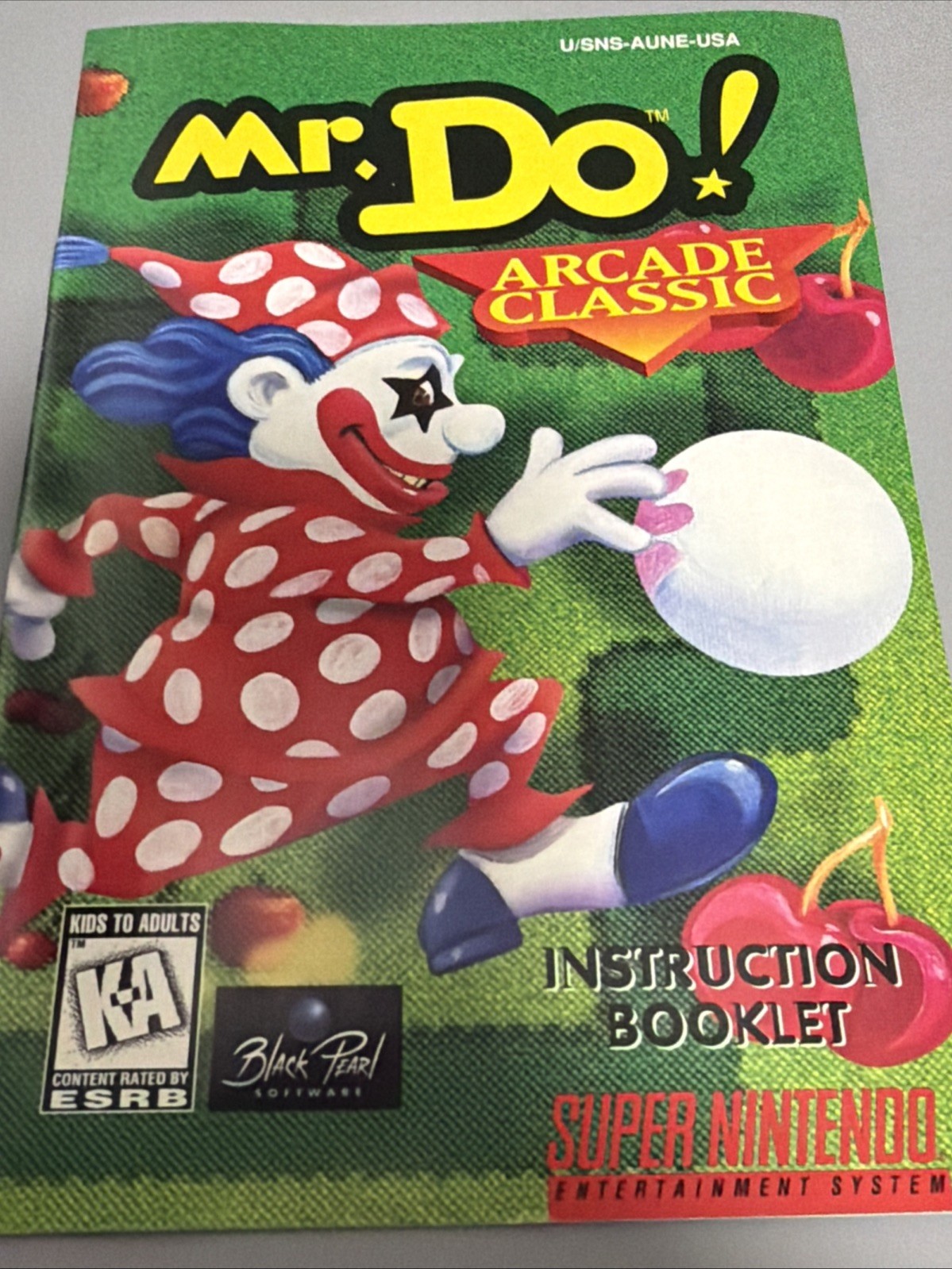 Mr. Do! Arcade Classic Super Nintendo 1996 SNES w/ Manual Authentic *Tested*