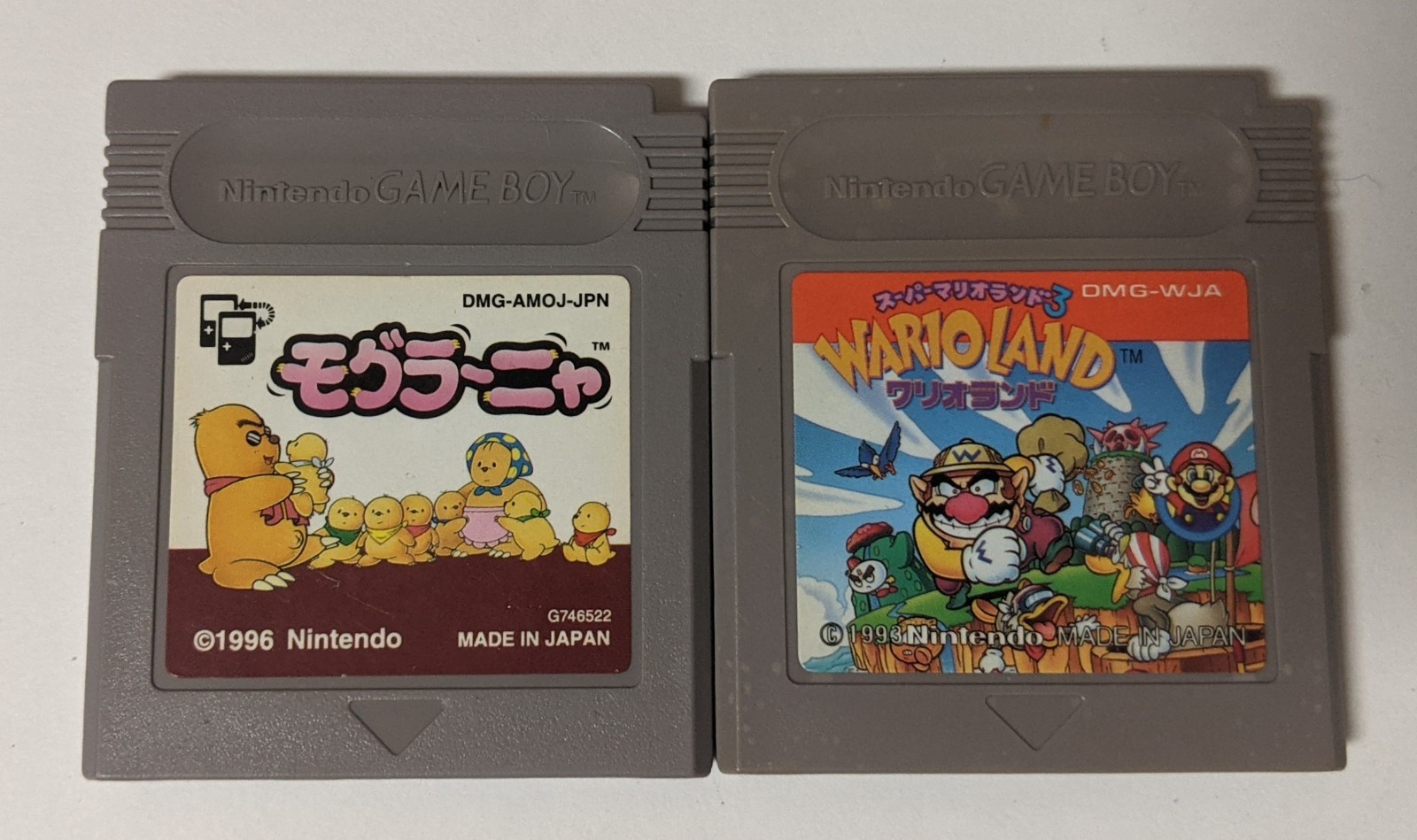 Nintendo Game Boy Japanese Lot of 2 – Mogura Nya & Warioland – EGcx41