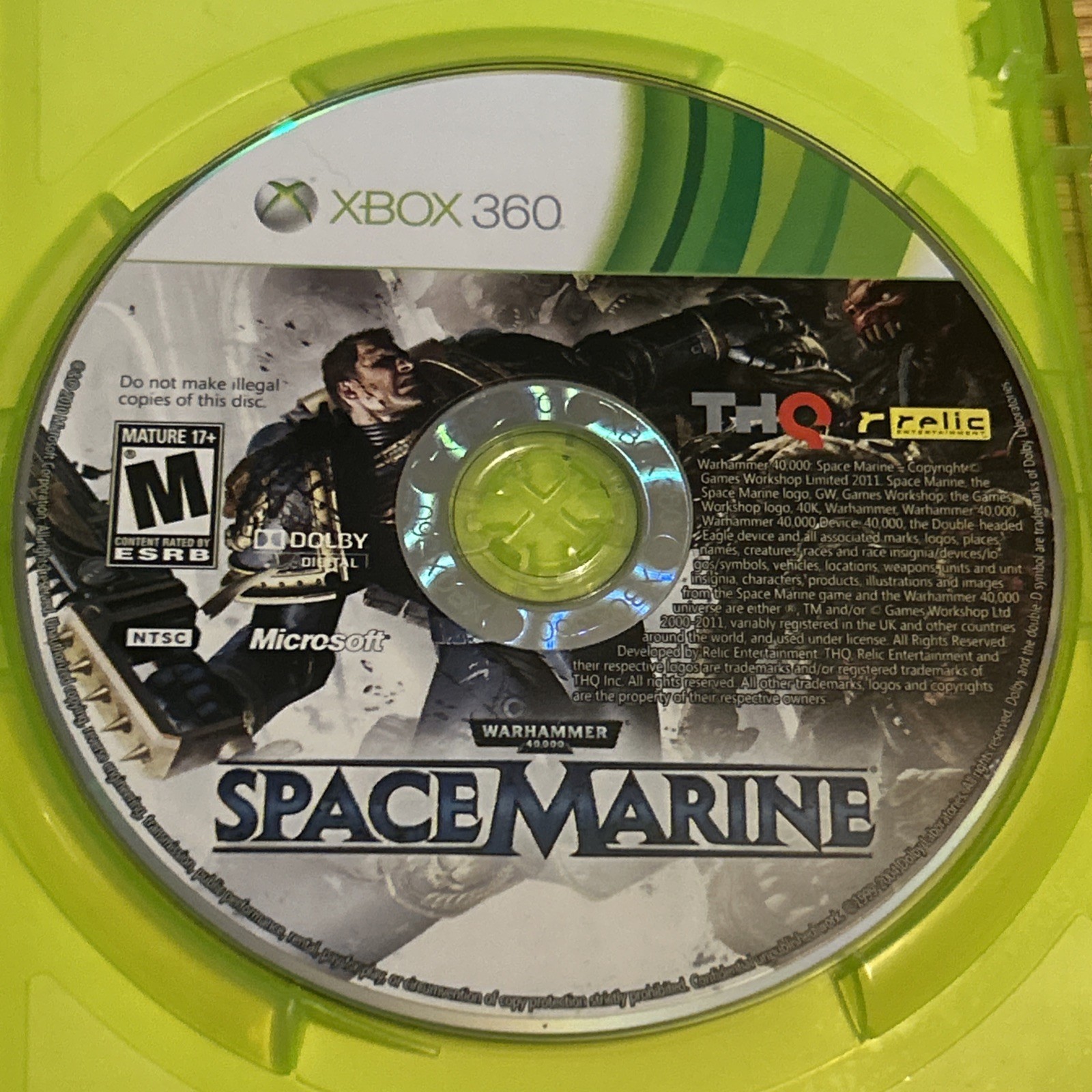 Warhammer 40,000 40k Space Marine Xbox 360 CIB Complete In Box with Manual