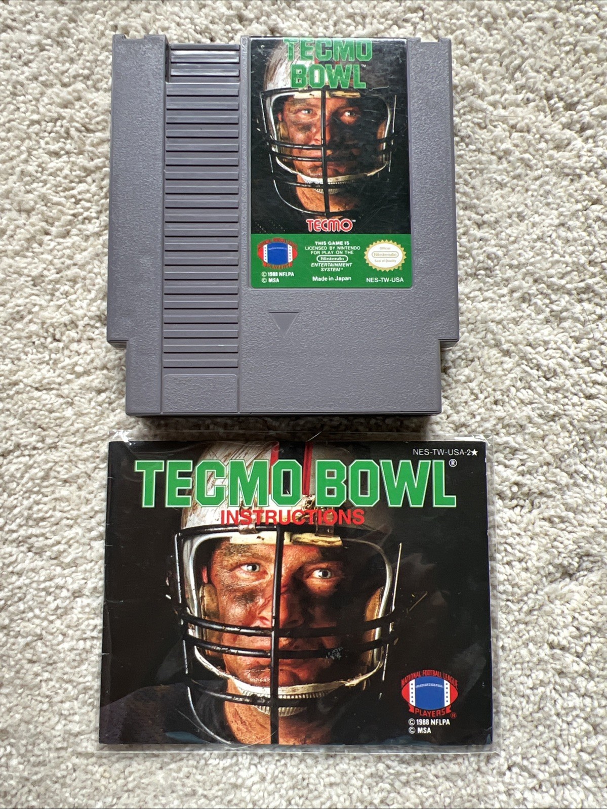 Nintendo NES Temco Bowl 1988 Instructions Booklet Tested Works NFL 8 Bit