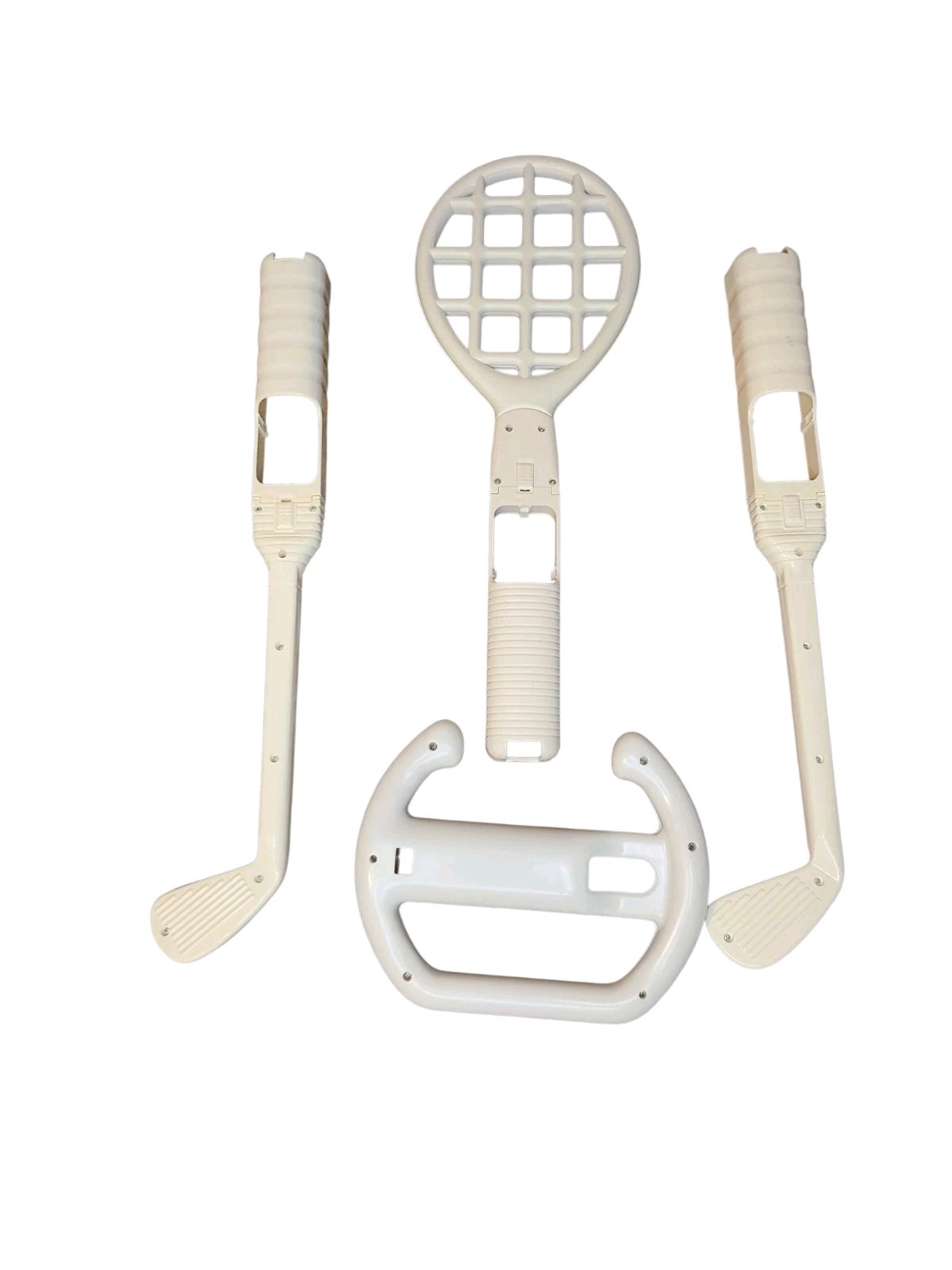 Wii Sports Accessories Set Of 5 2 Golf Clubs Tennis Racket Steering Wheel Mario