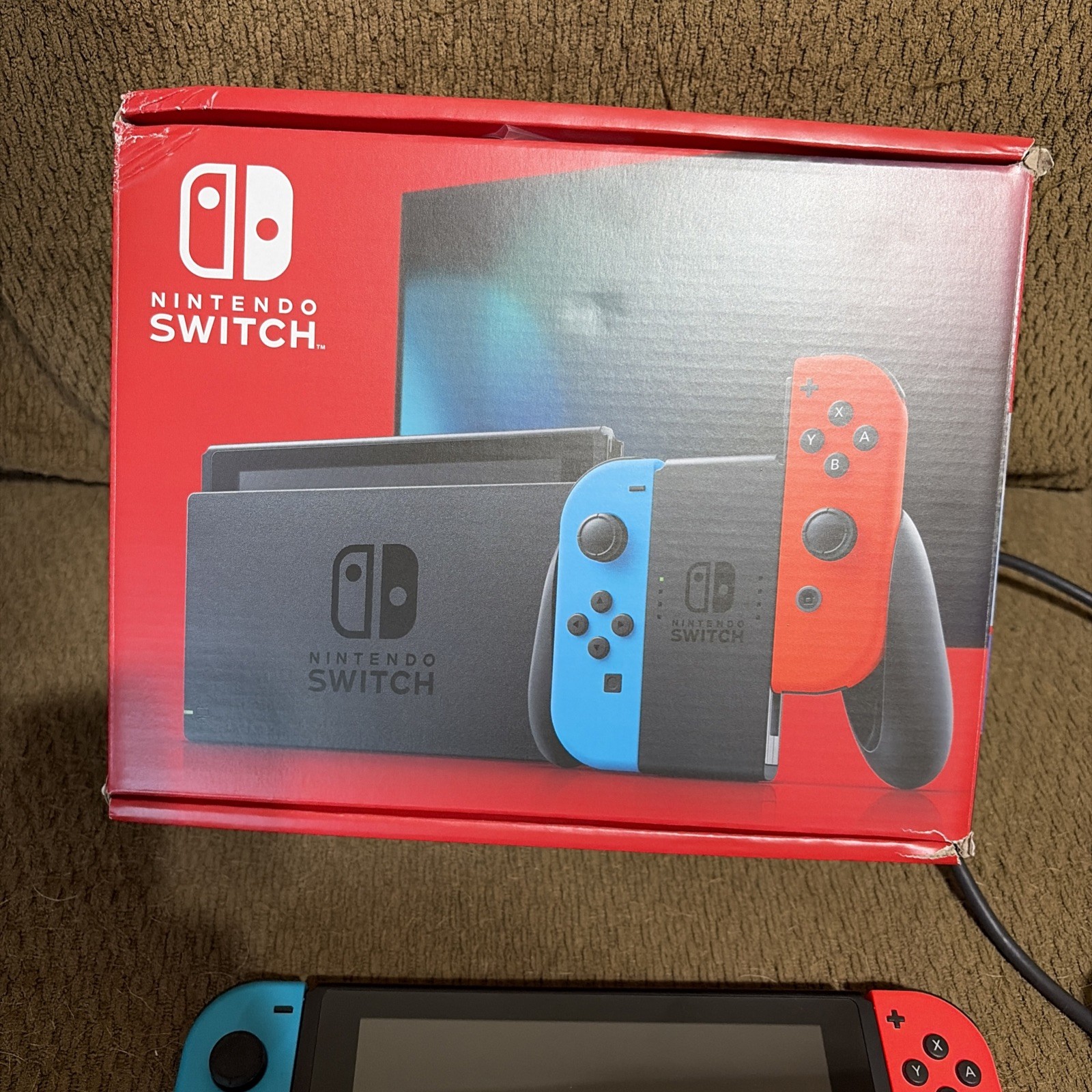 Nintendo Switch with Blue & Red Joy-Con 2 Games Rudolf Grinch