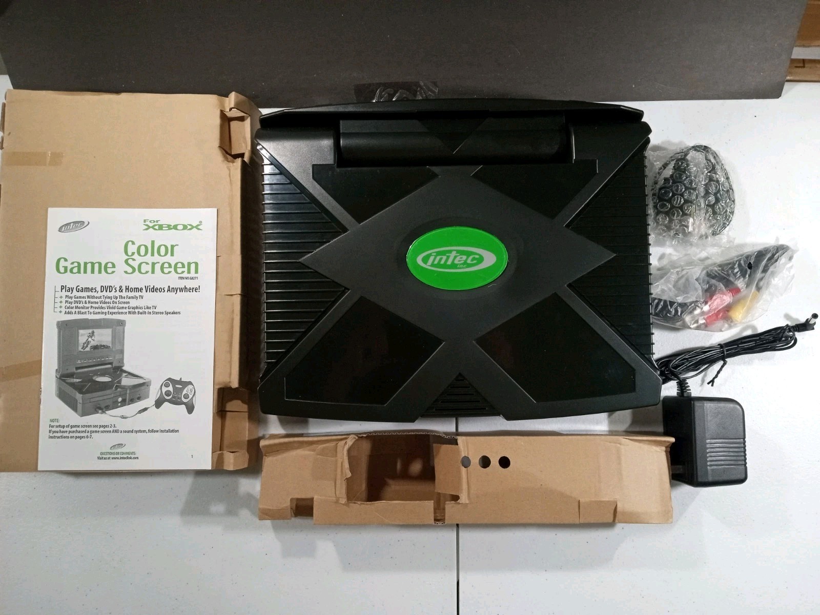 RARE Intec 7.2 in Color Game Screen for Original Xbox 2003 NEW Open Box
