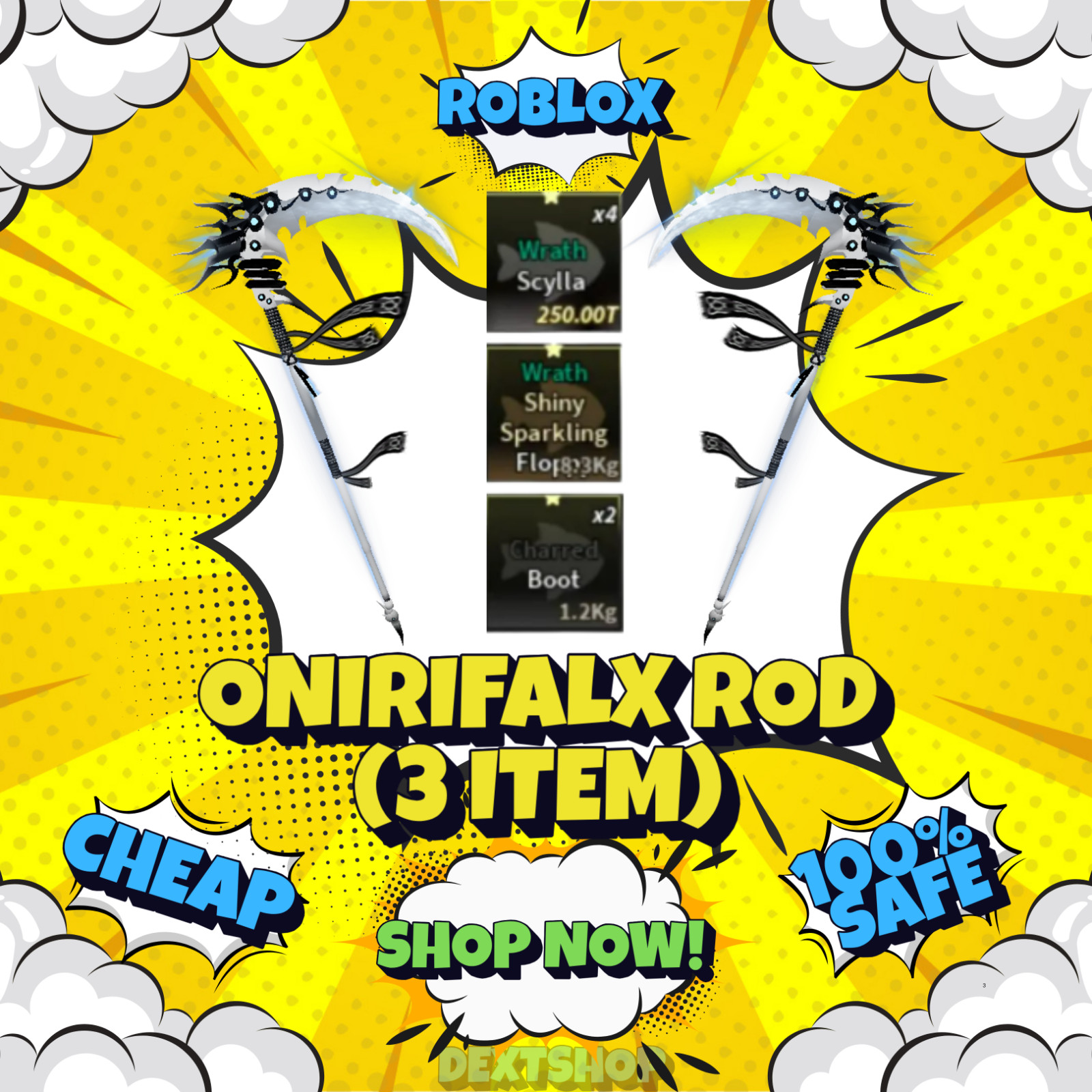 🟢🎣ALL RODS!🎣| FISCH |🔥CHEAPEST & FASTEST🔥|⚡SUPER FAST DELIVERY⚡| Roblox