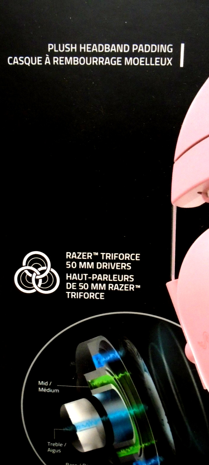 Razer BlackShark V2 X Multi-Platform Wired Gaming Pink Headset Volume Control