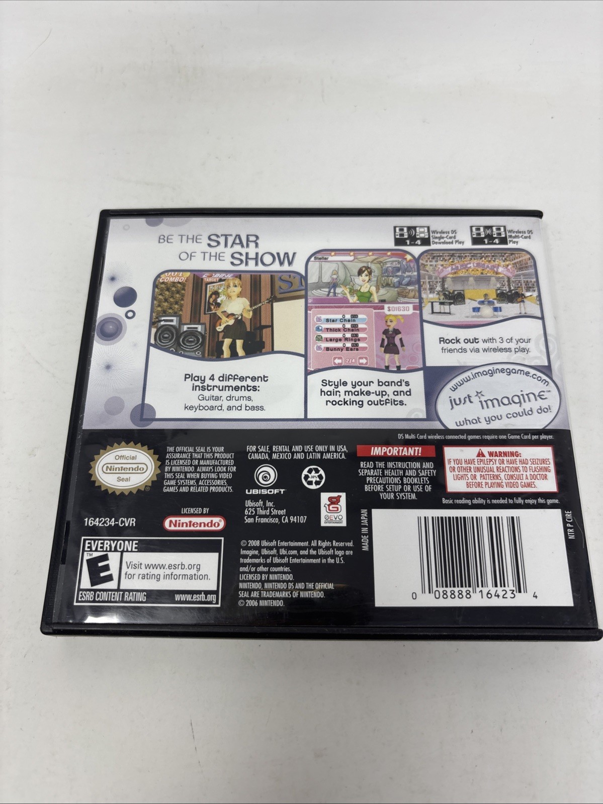 Nintendo DS Imagine Rock Star – Complete in Box w/ Manual