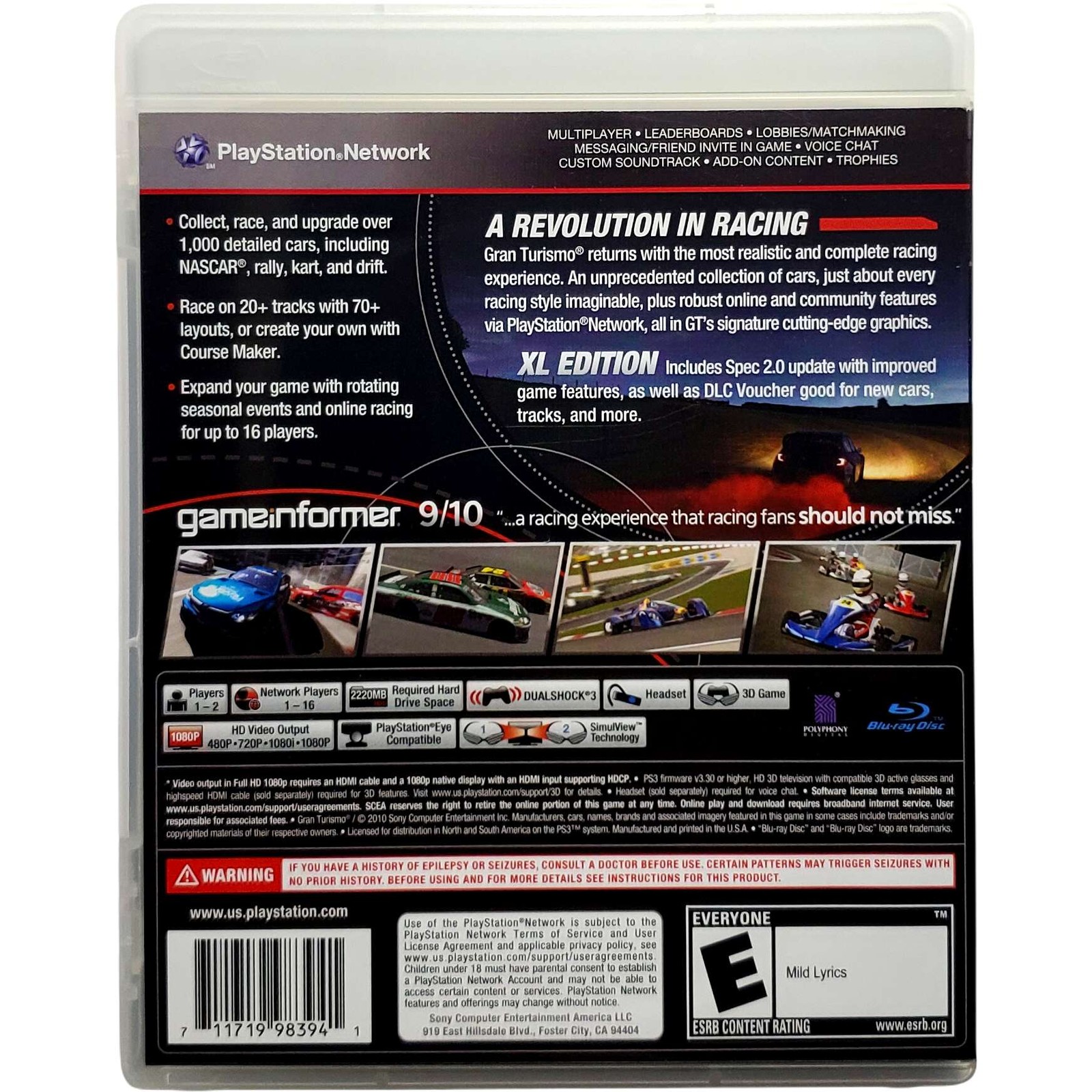 Gran Turismo 5 XL Edition – Sony Playstation 3 Pristine Tested