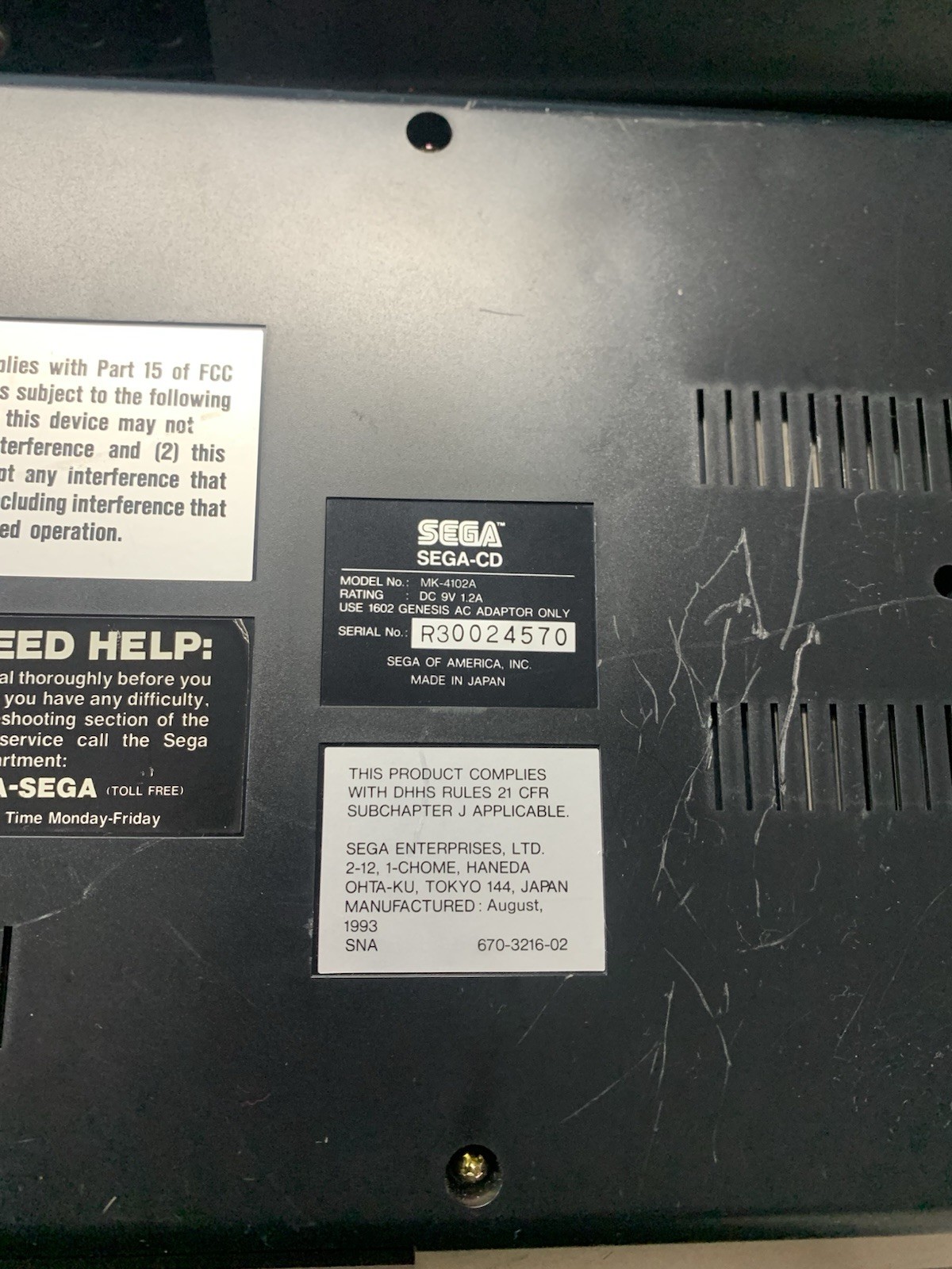 Sega CD Video Game System Lot Of 2 Broken Consoles – Genesis Consoles Work