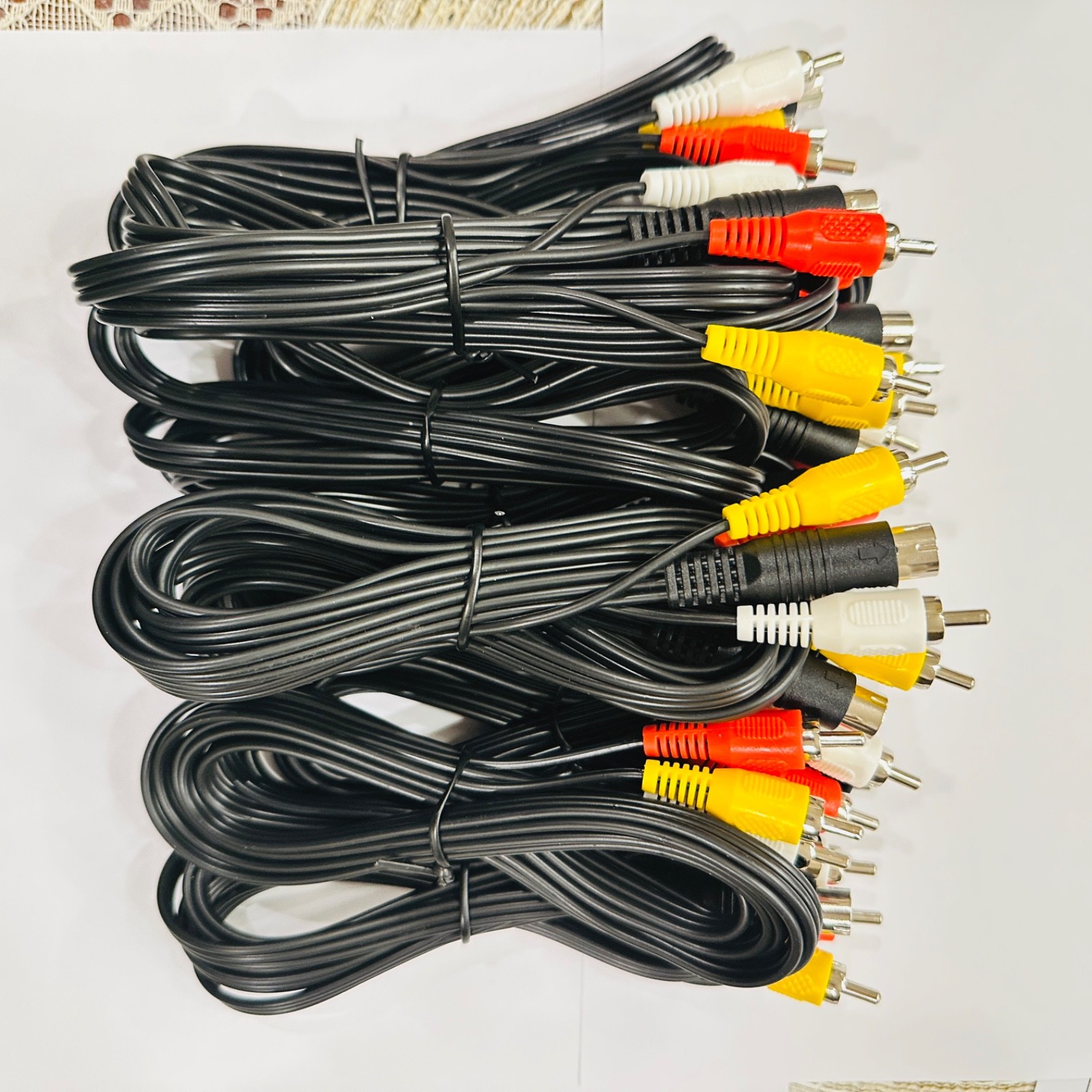 RCA AV Composite Audio Video Cable Connection Cord For Sega Genesis 2 & 3 , 6FT.