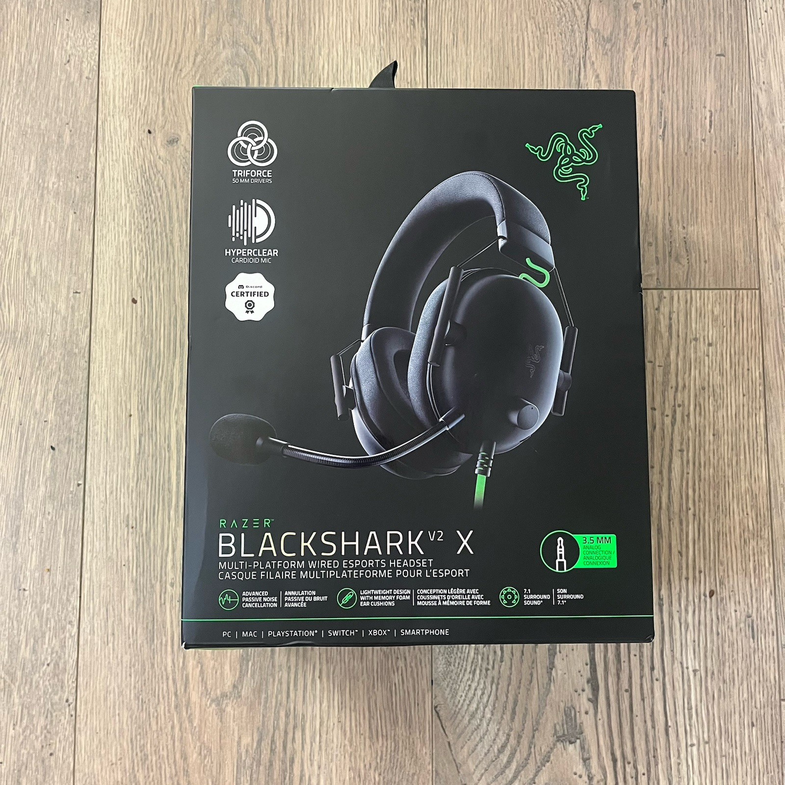 Razer BlackShark V2 X Gaming Headset: 7.1 Surround Sound