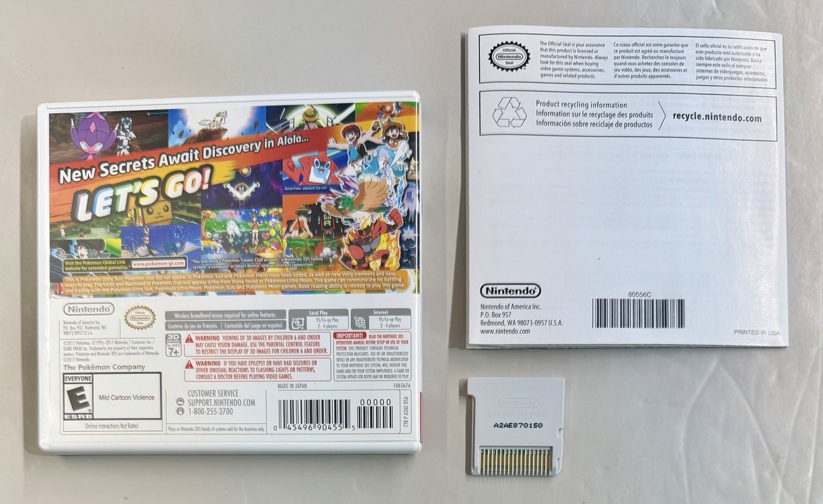 Pokemon Ultra Sun (Nintendo 3DS, 2017) Complete – Authentic – Tested – Works