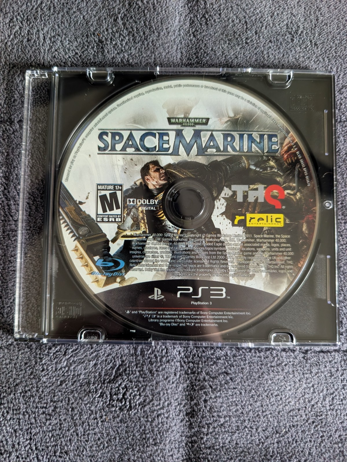 Warhammer 40,000: Space Marine (PPS3, 2011) Game Disc Only – Tested