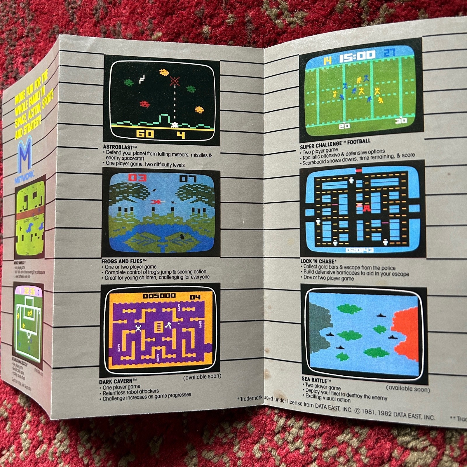 1982 Astroblast Atari 2600 Video Game Cartridge w/ Manual +Sticker Mattel TESTED