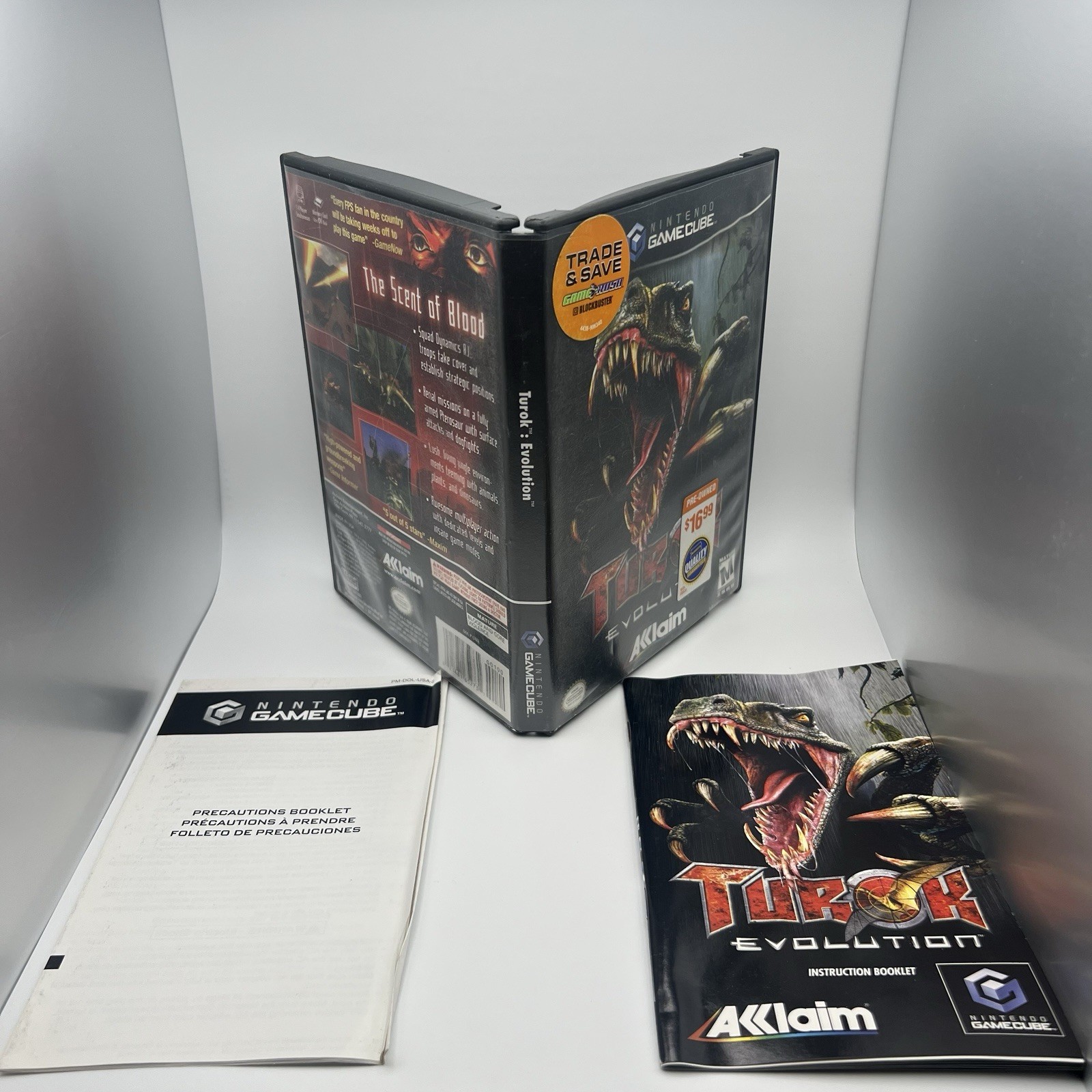Turok: Evolution (Nintendo GameCube, 2002) | Case, Manual & Reg. Card! No Game!