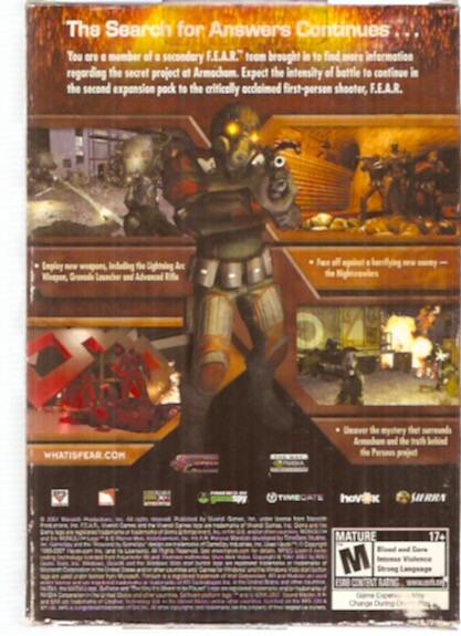 Fear Perseus Mandate – [ Stand-Alone Expansion Pack ] ( PC 2007 ) Sealed