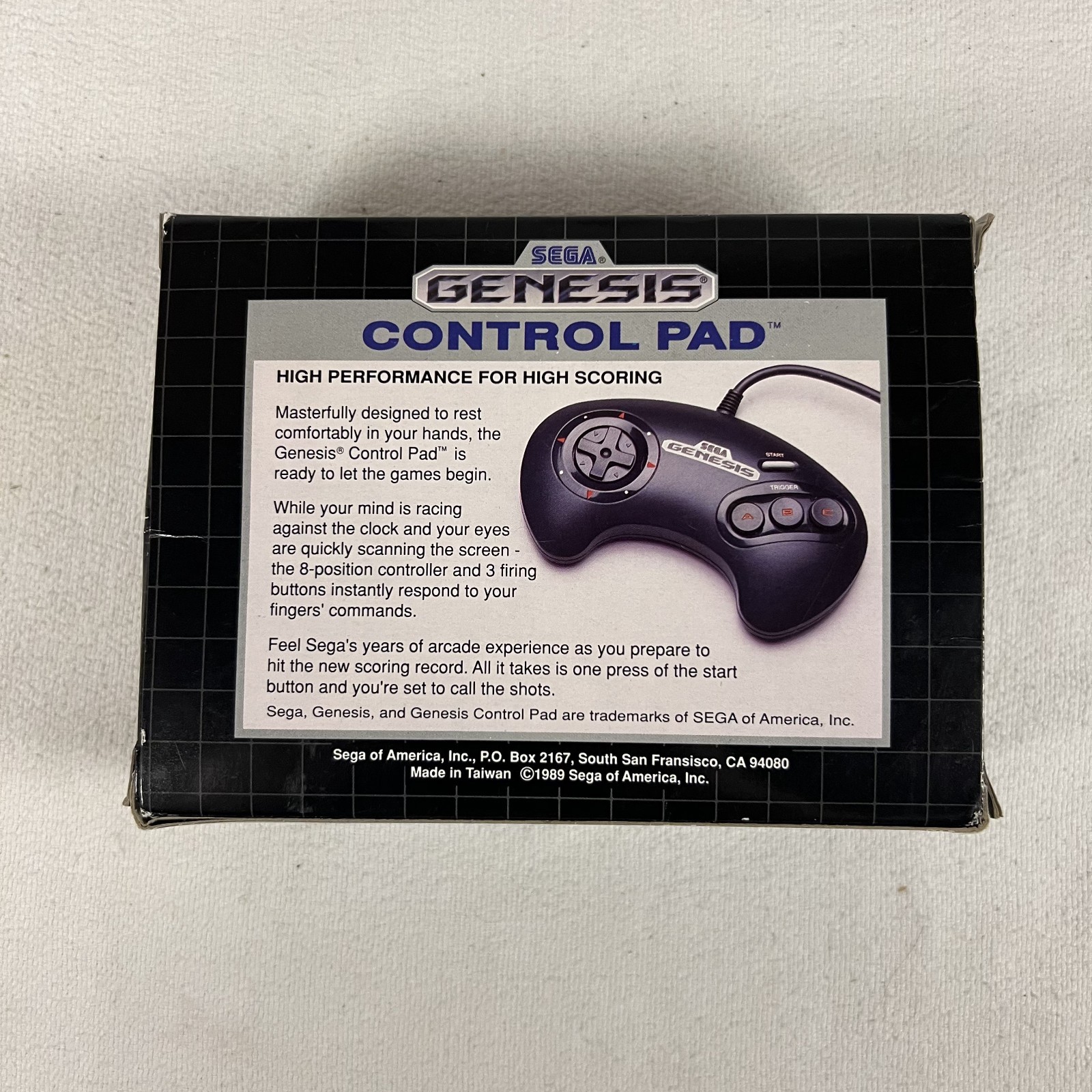 OEM Official Sega Genesis Control Pad 3 Button Controller 1650 With Box Tested