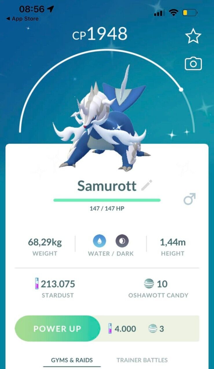 Shiny Hisuian Samurott – TRADE 20kStardust – Read Description
