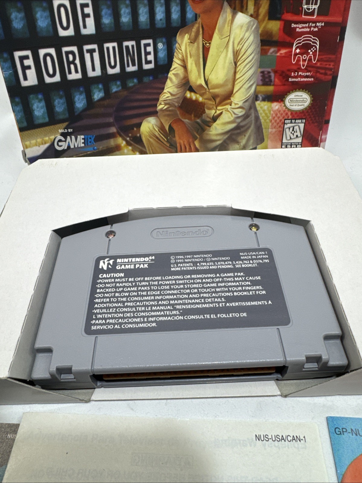 Wheel of Fortune Nintendo 64 N64 CIB Complete W/ Manual & Inserts Authentic