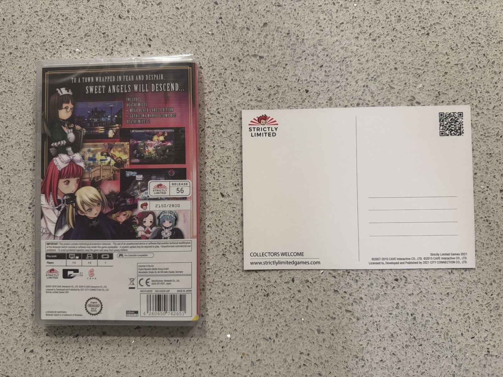 DEATHSMILES 1 + 2 Strictly Limited Games #56 Nintendo Switch 2150/2800 BRAND NEW