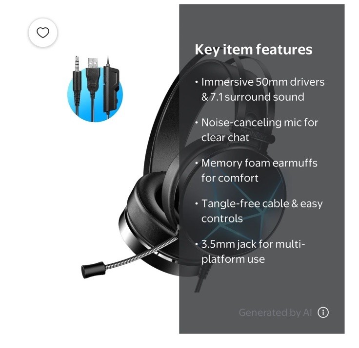 PeohZarr Wired Gaming Headset, Noise Cancelling Microphone, 3.5mm Audio Jack,