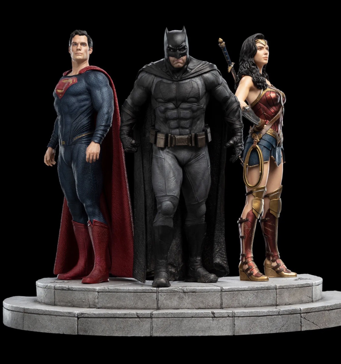WETA Justice League TRINITY -Wonder Woman, Superman & Batman1/6 Scale Statues