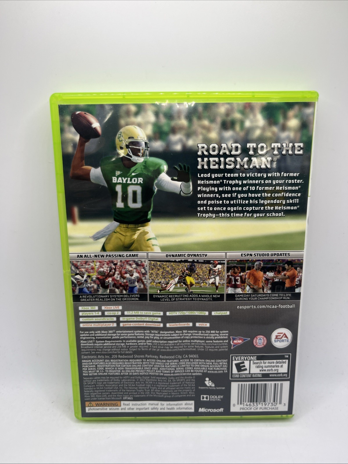 NCAA Football 13 (Microsoft Xbox 360, 2012) Tested