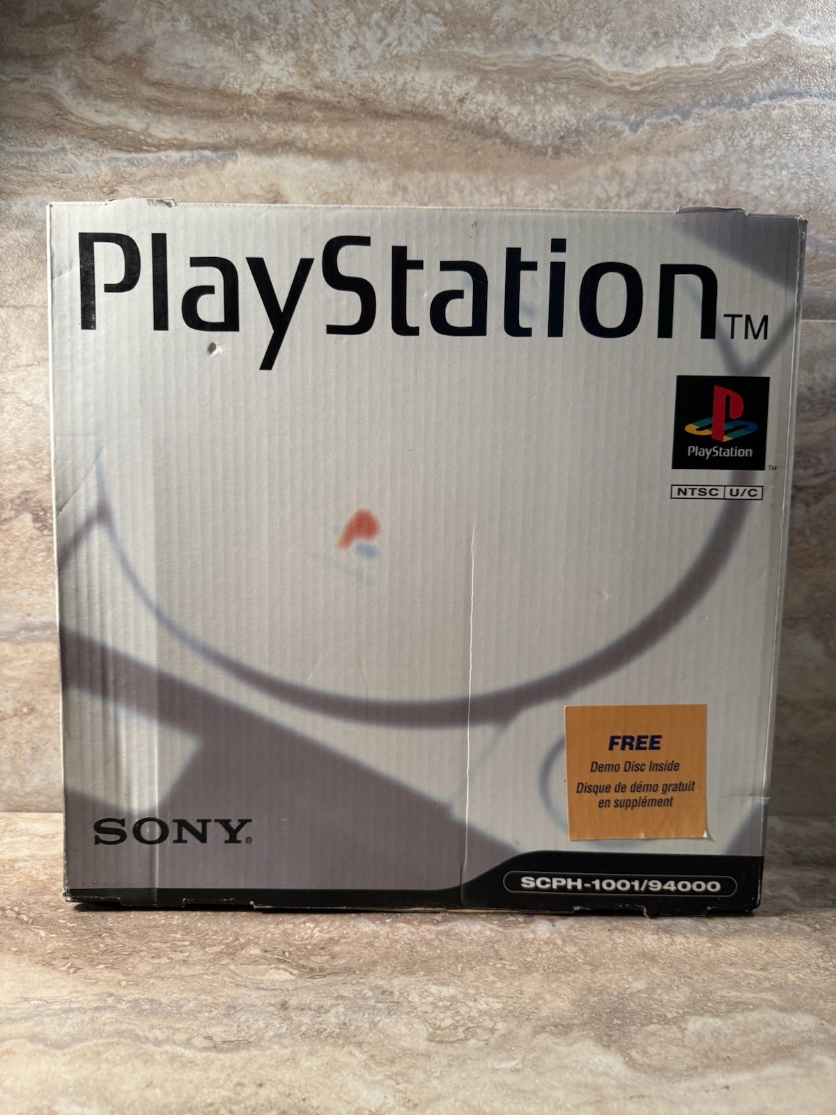 Sony PlayStation One PS1 Video Game Console Gray Box Demo Foam Memory Card