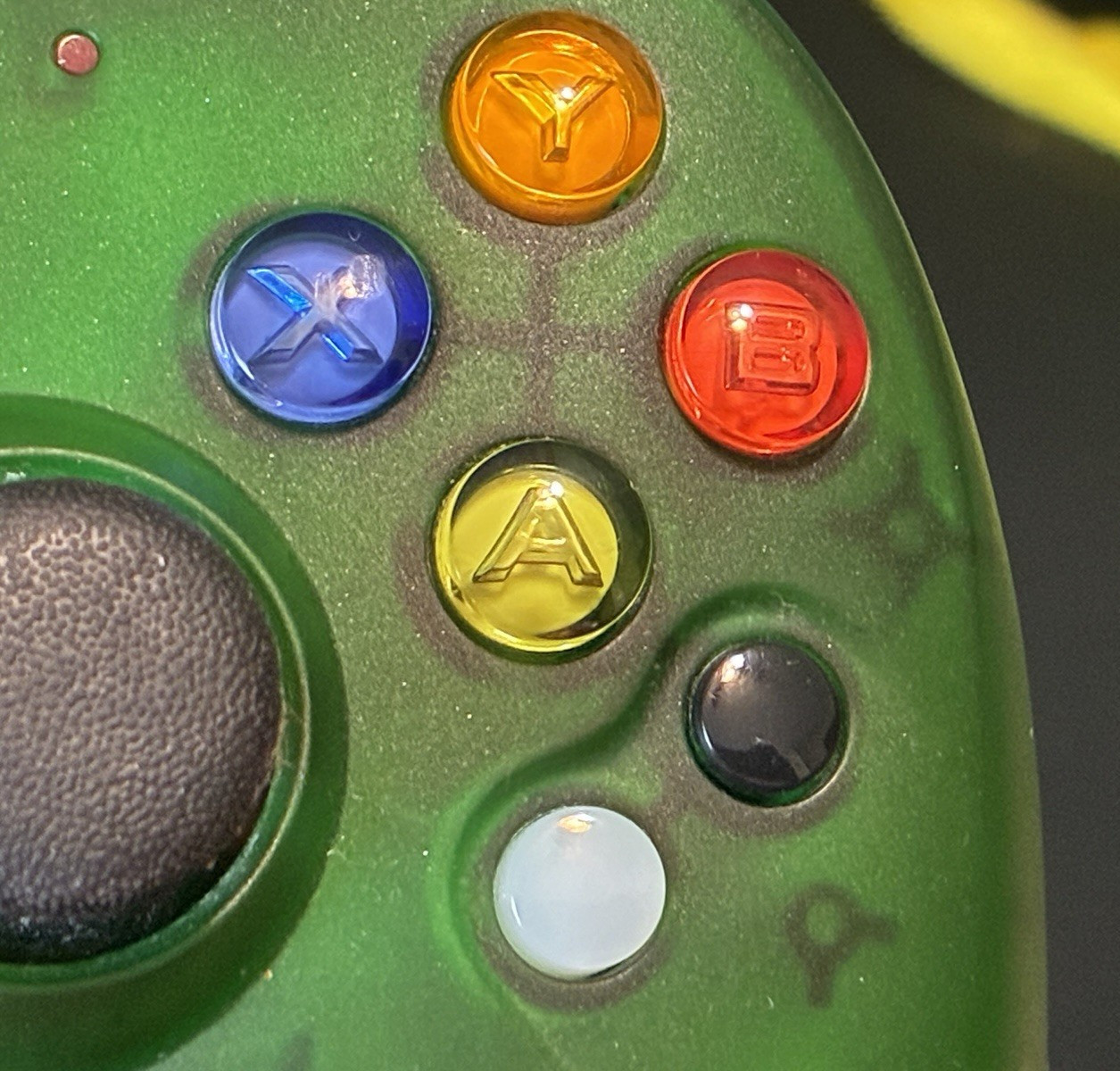 Vintage Logitech Green Attack Controller XBox Lights up Not Tested
