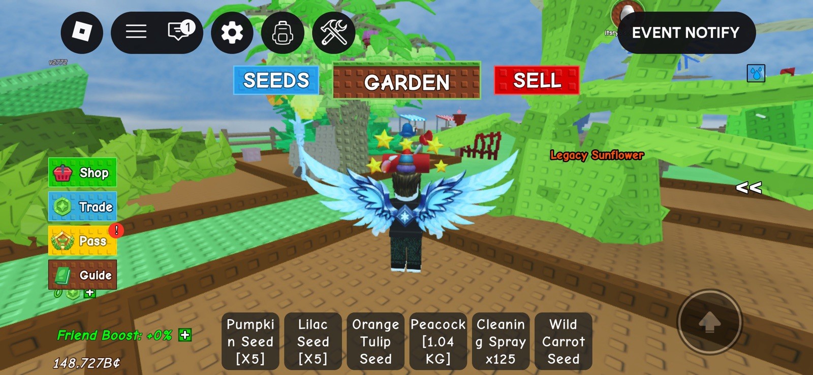 Sab admin panel, witches, broom, angel wings gag legacy sunflower dragon pepper