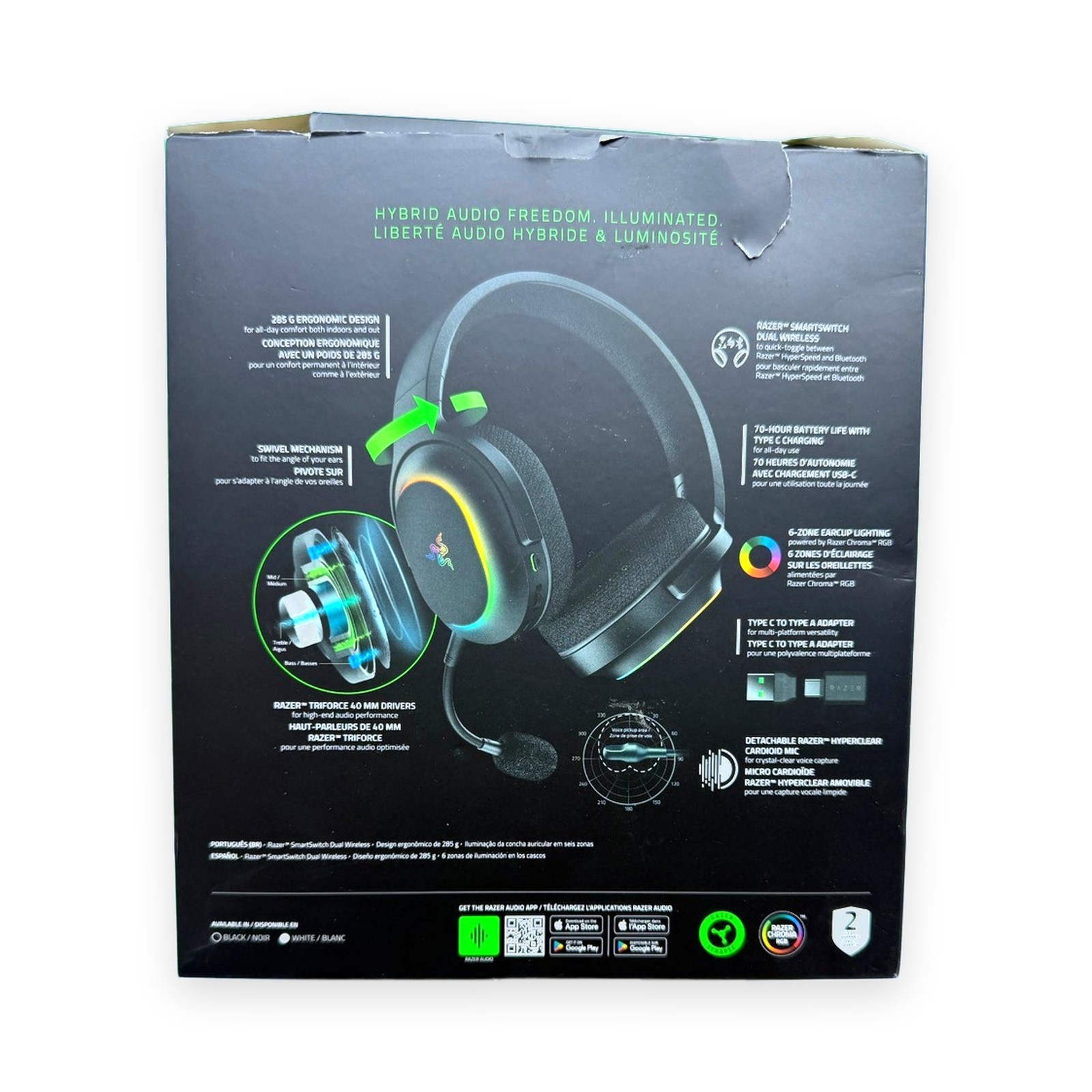 Razer Barracuda X Chroma Gaming Headset Bluetooth Wireless Black