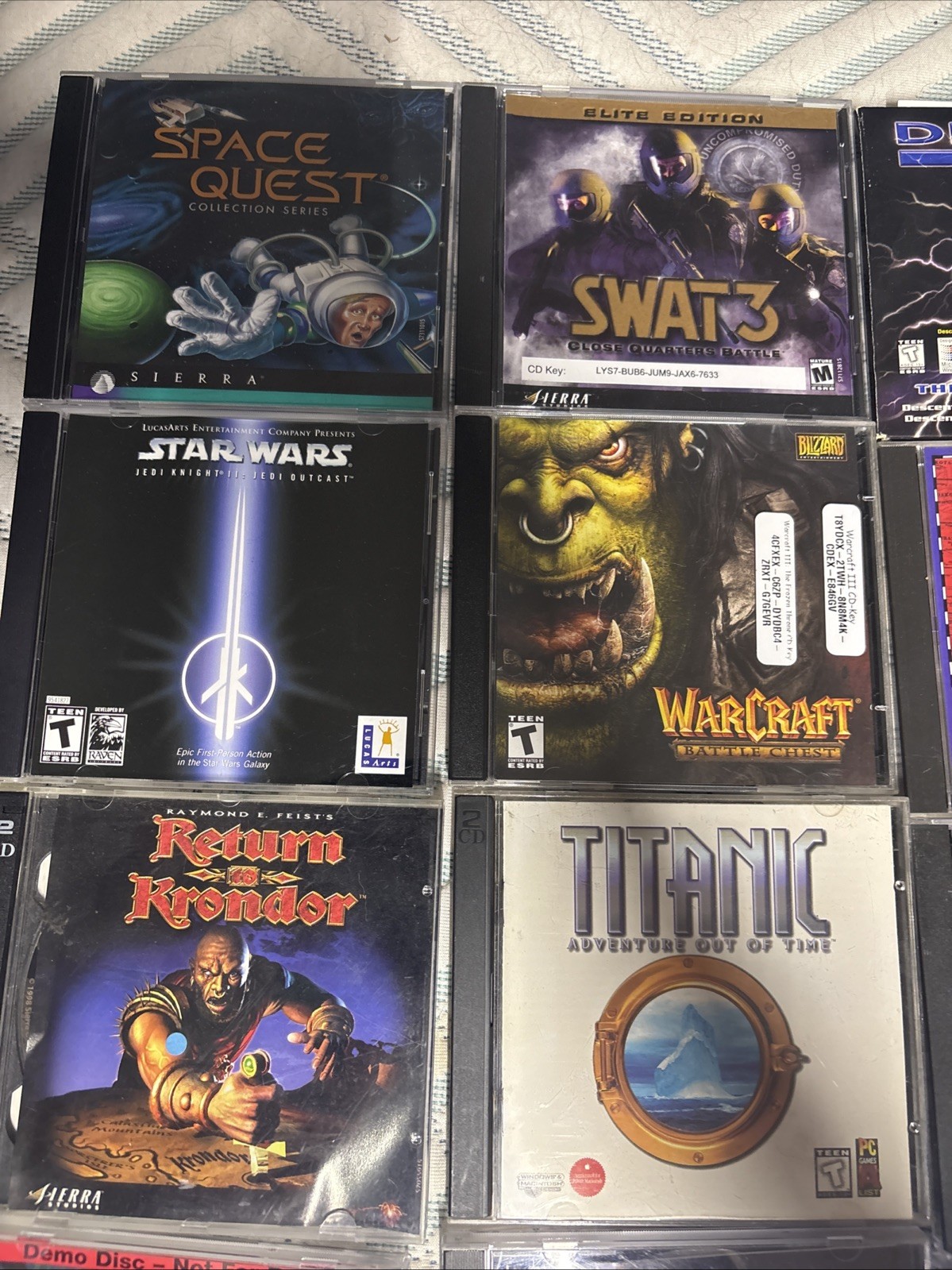 Vintage PC Game Lot Windows 95 98 Sierra Johnny Rock Descent Swat