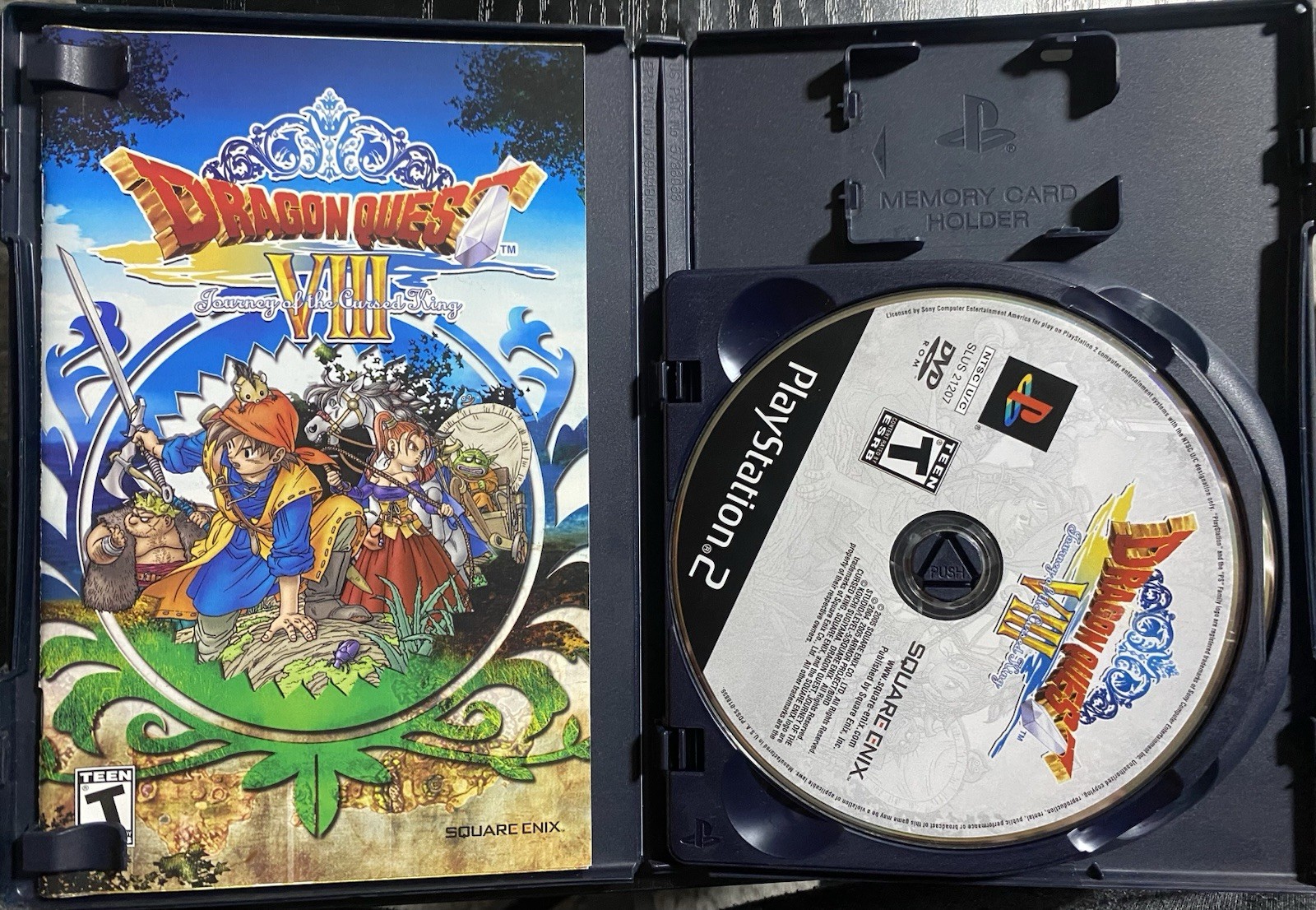 Square Enix Dragon Quest VIII Journey of the Cursed King PS2 Manual + Demo T