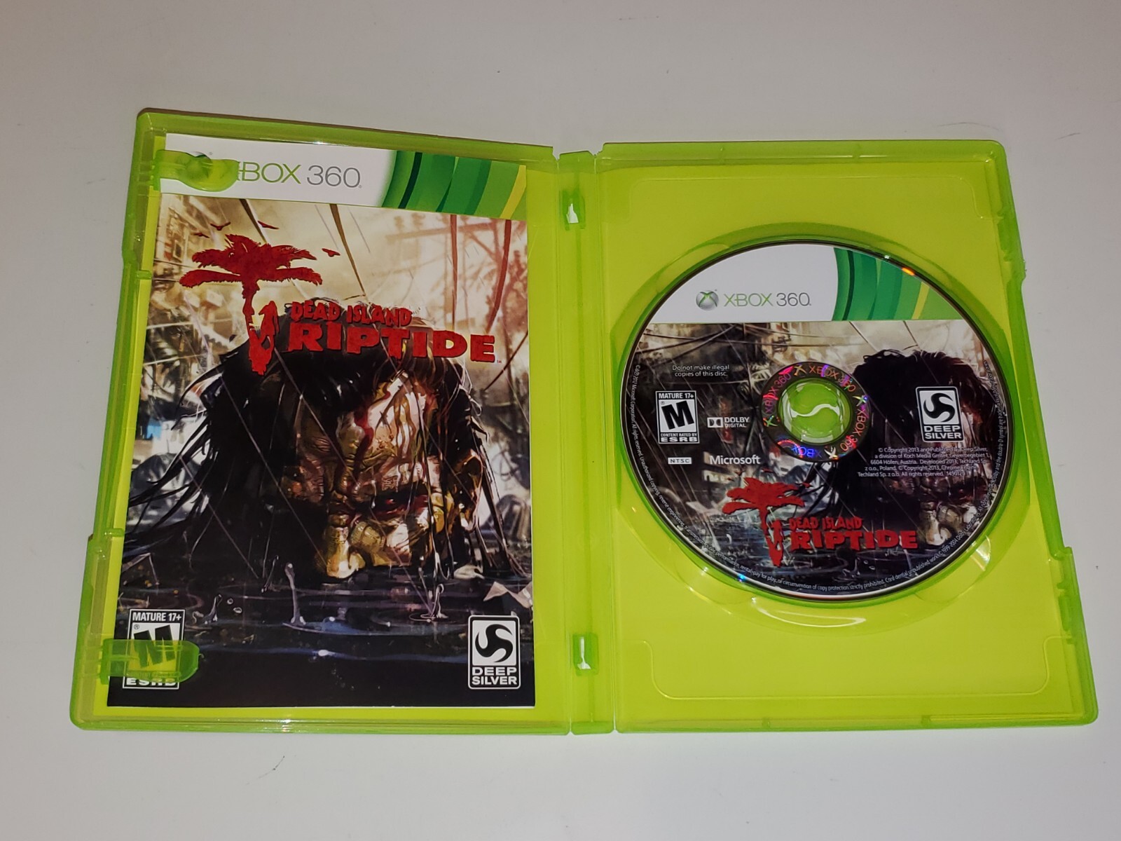 2013 Dead Island Riptide Deep Silver XBOX 360 RPG Video Game Complete Zombie