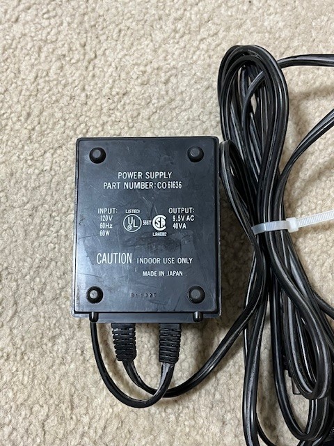 Atari Game Consule Power Supply P/N CO61636 Made in Japan Very Good OEM Tested
