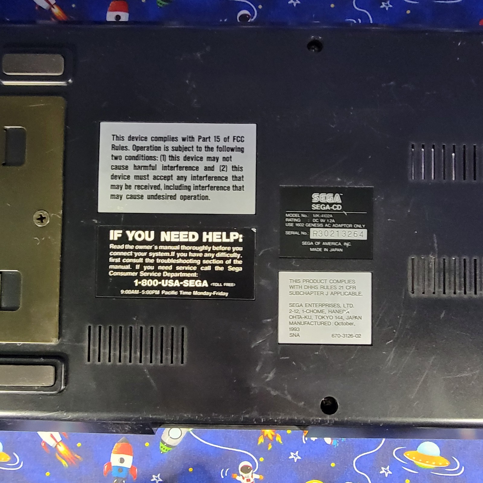 Vintage Sega CD Console With Sega Genesis Controller & Accessories *READ*