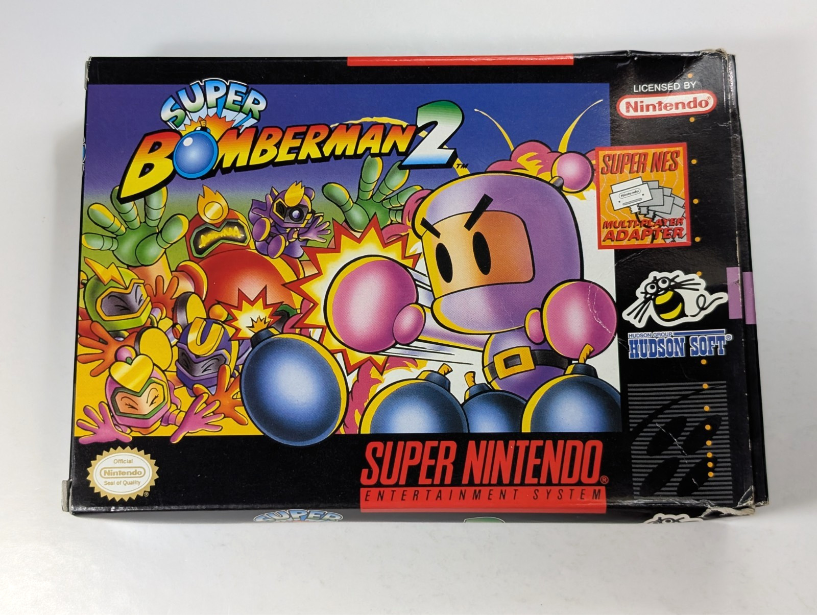 *No game* Super Bomberman 2 Nintendo SNES empty box authentic
