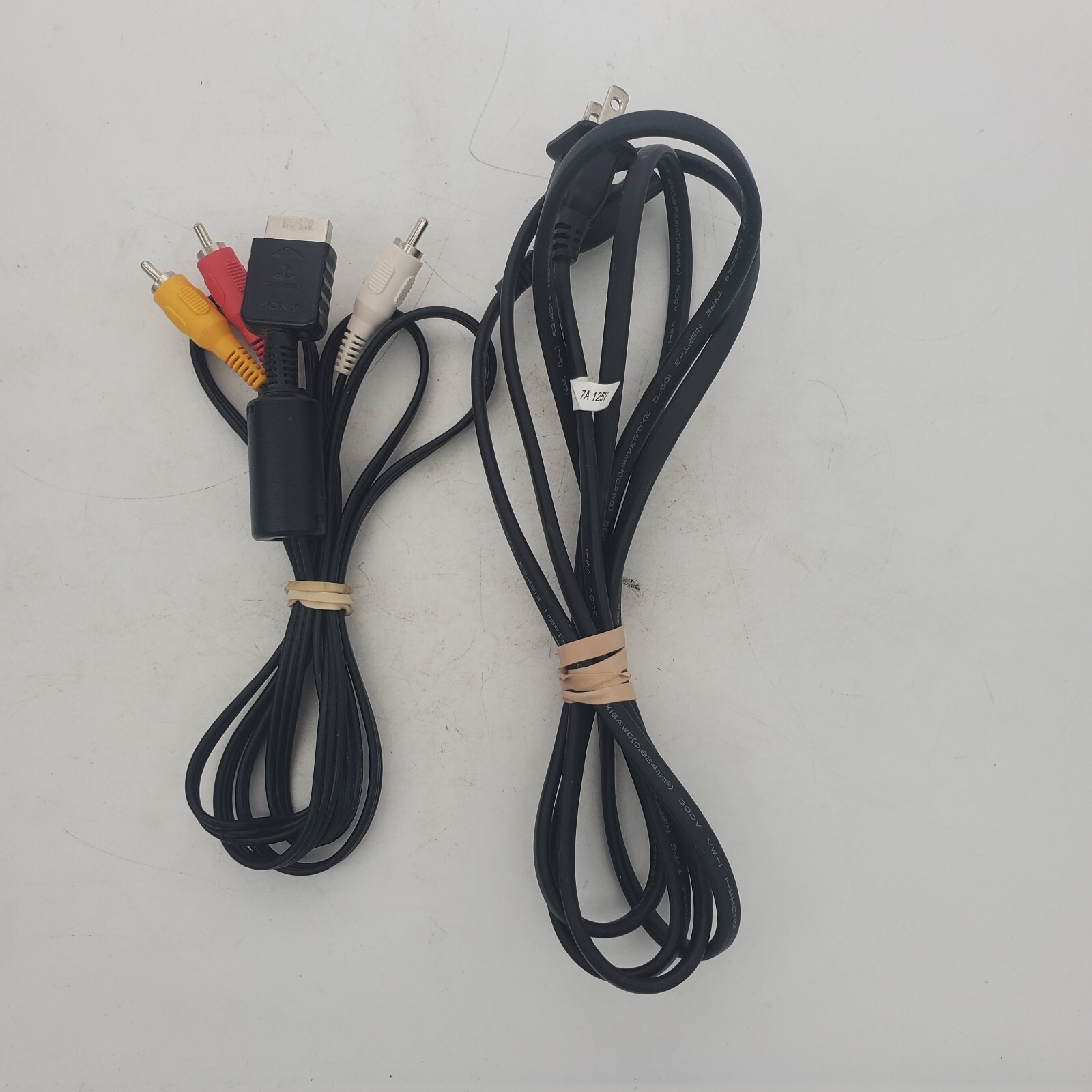 Official OEM Sony PlayStation Genuine AV Cable/ Power Cord PS1 PS2 FAT PS3 SLIM