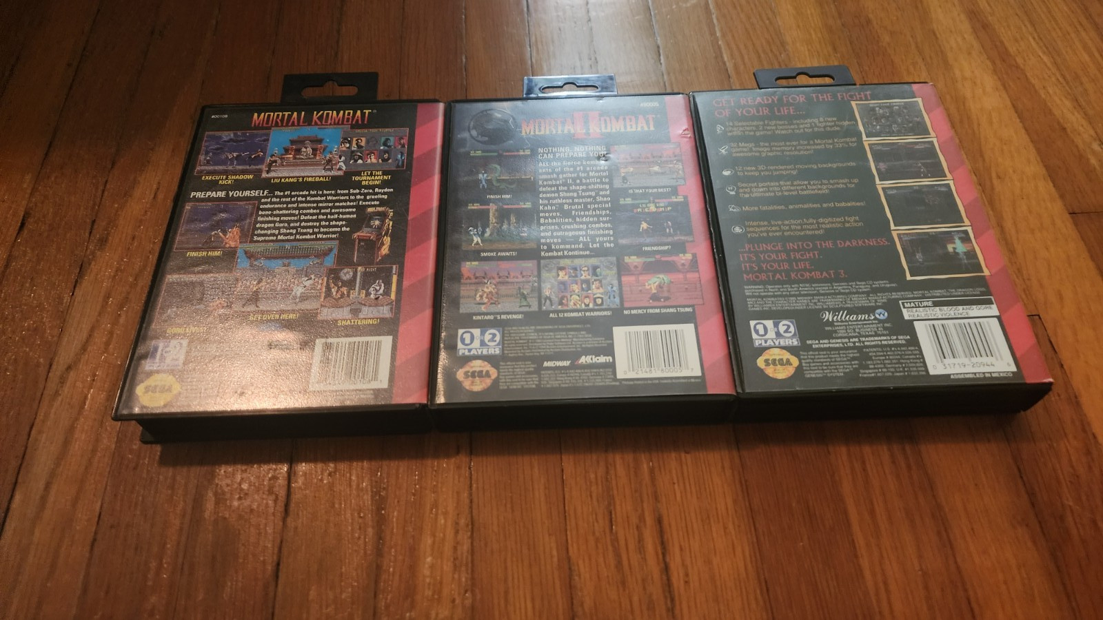 SEGA Genesis Mortal Kombat 1, 2, and 3 All CIB