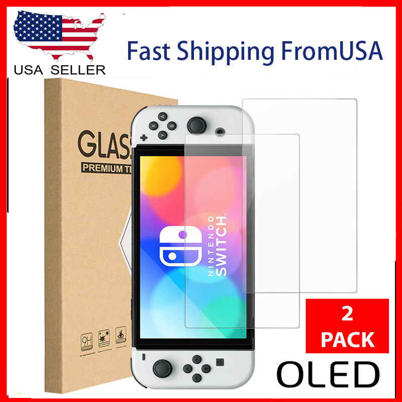 2x Screen Protector For Nintendo Switch OLED 2021 Clear Tempered Glass Film