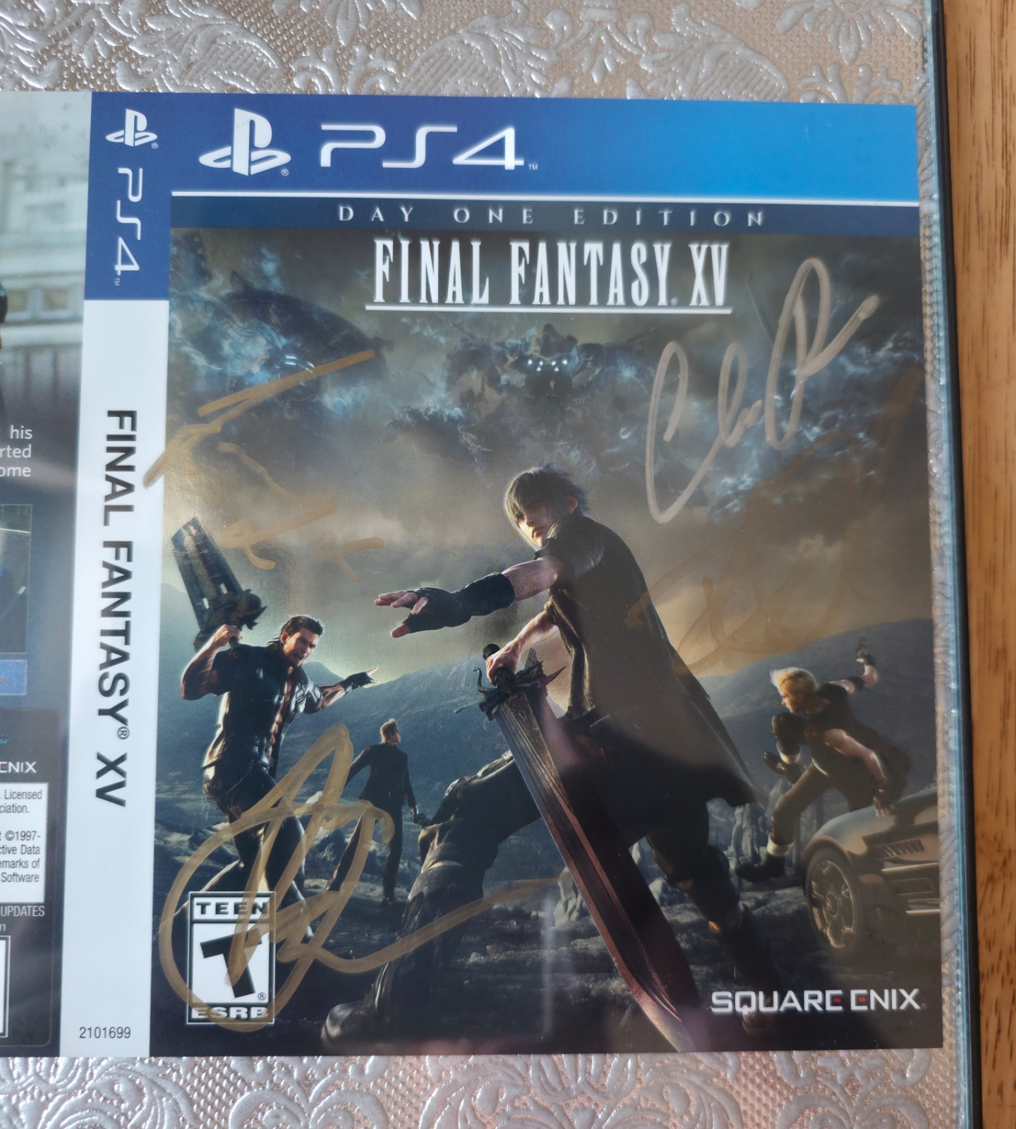 FINAL FANTASY 15 XV PS4 Sleeve GameStop Expo 2016 Signed by Cast (RARE)