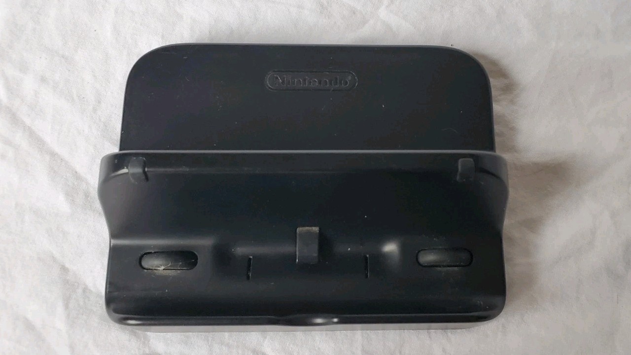 OEM Nintendo Wii U Black Gamepad Charging Dock Cradle Stand Console Holder Set