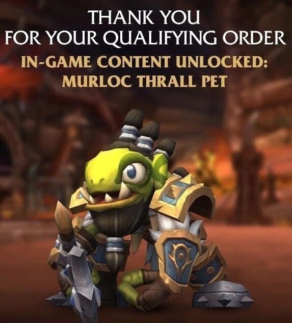 World of Warcraft Thrall Murloc In Game Pet Gill’el Promotion (NO PLUSH!)