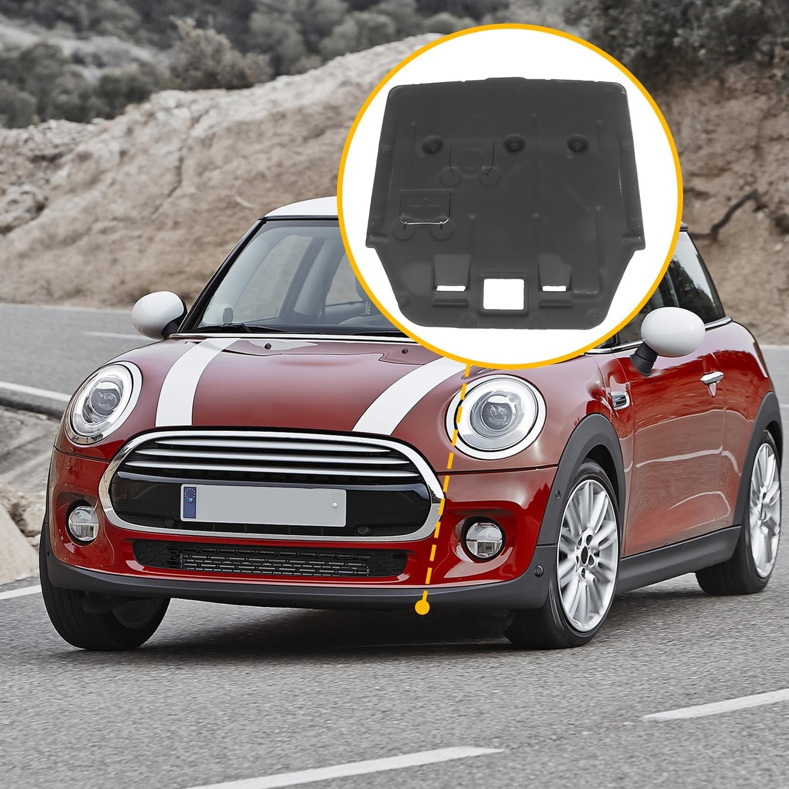 Front Engine Splash Shield Compatible with 2014-2020 Cooper F55 F56 Black Eng…