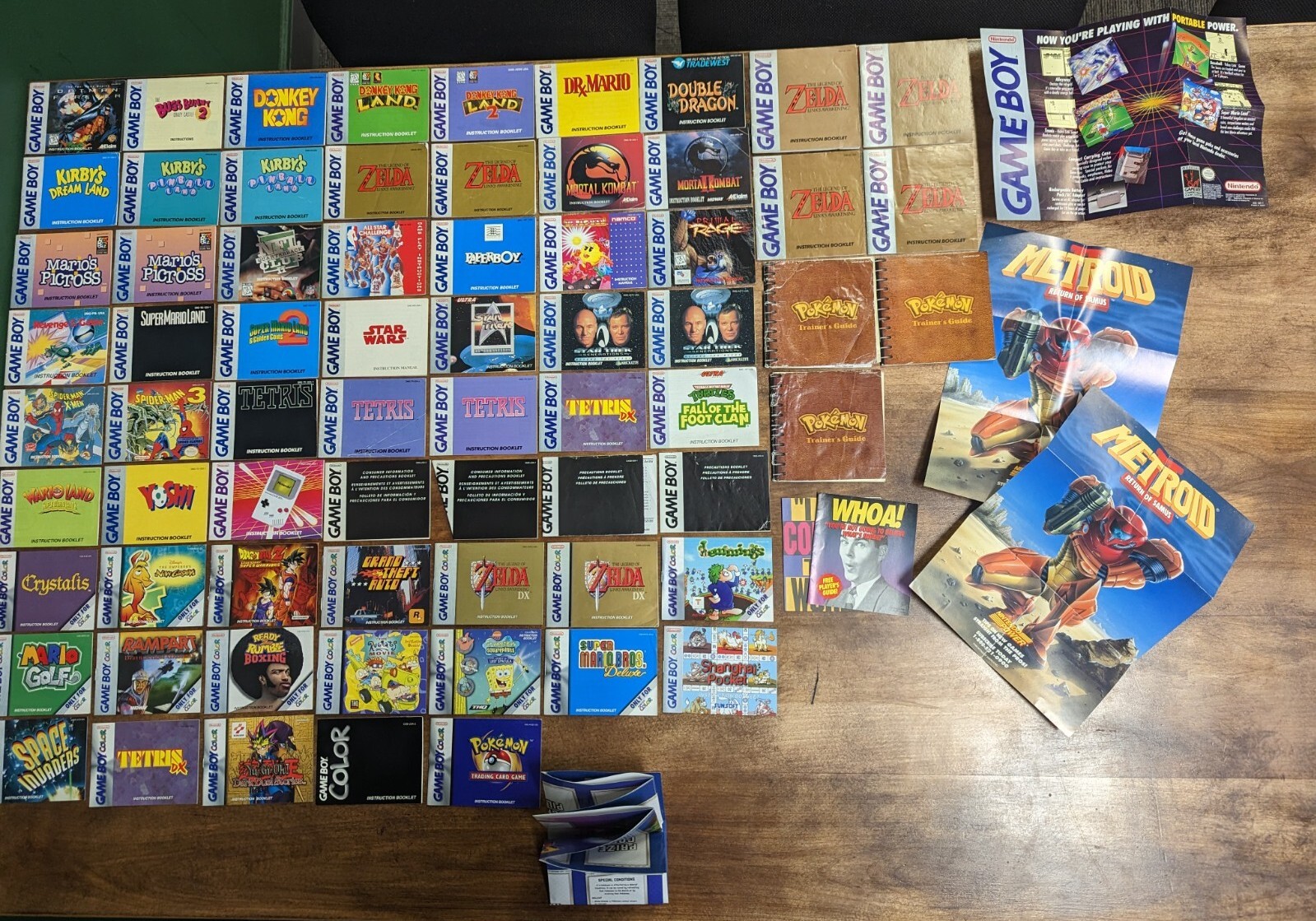 Lot of 50+ Game Boy & GBC Color Manuals, Popular Titles, Couple Dupes, Posters