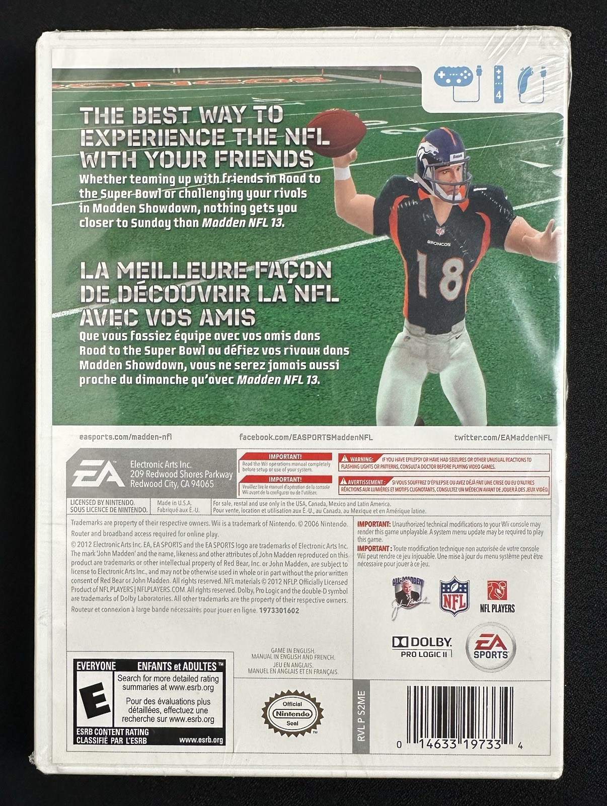 Madden NFL 13 ( Nintendo Wii ) American Football EA Sports Games ( New Sealed )
