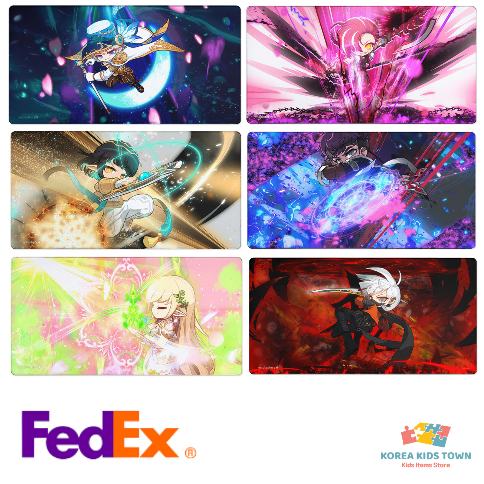 MapleStory Official All Characters Large Mouse Pad Desk Mat