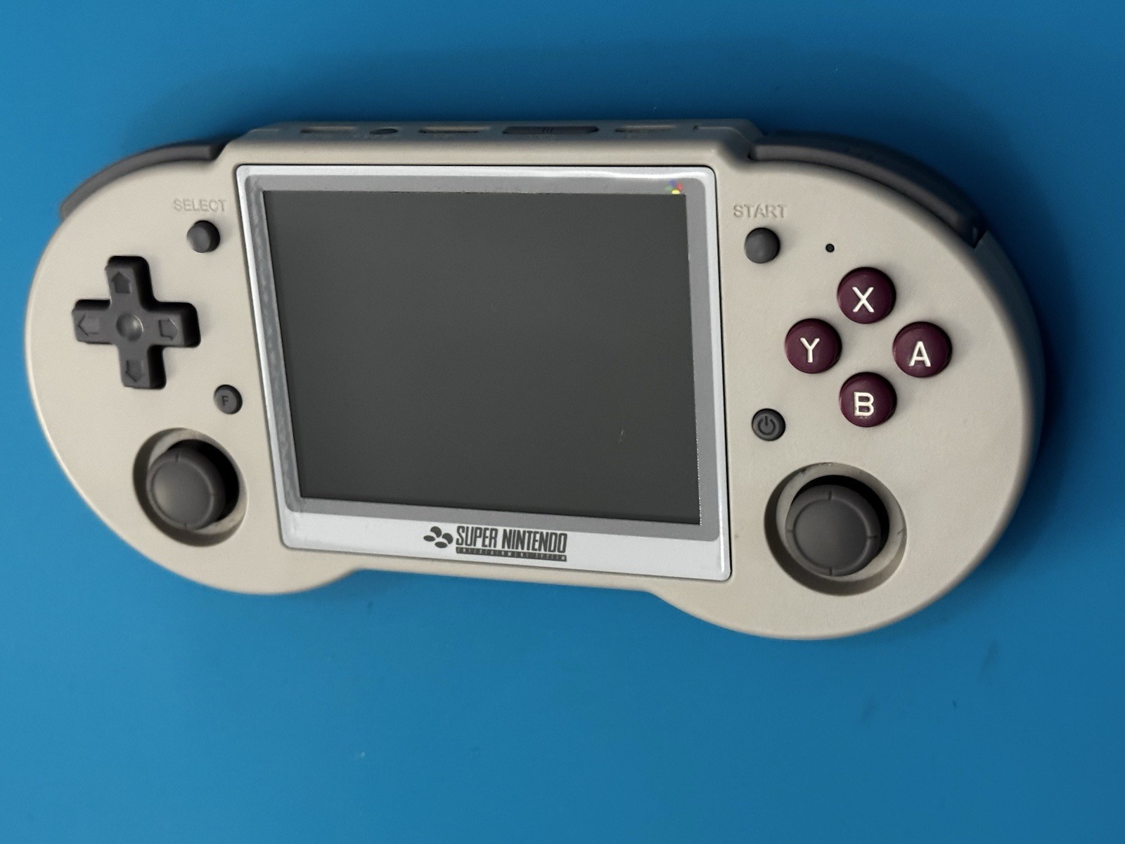 Anbernic RG353PS Handheld Console Gray SNES Style sticker Rocknix OS