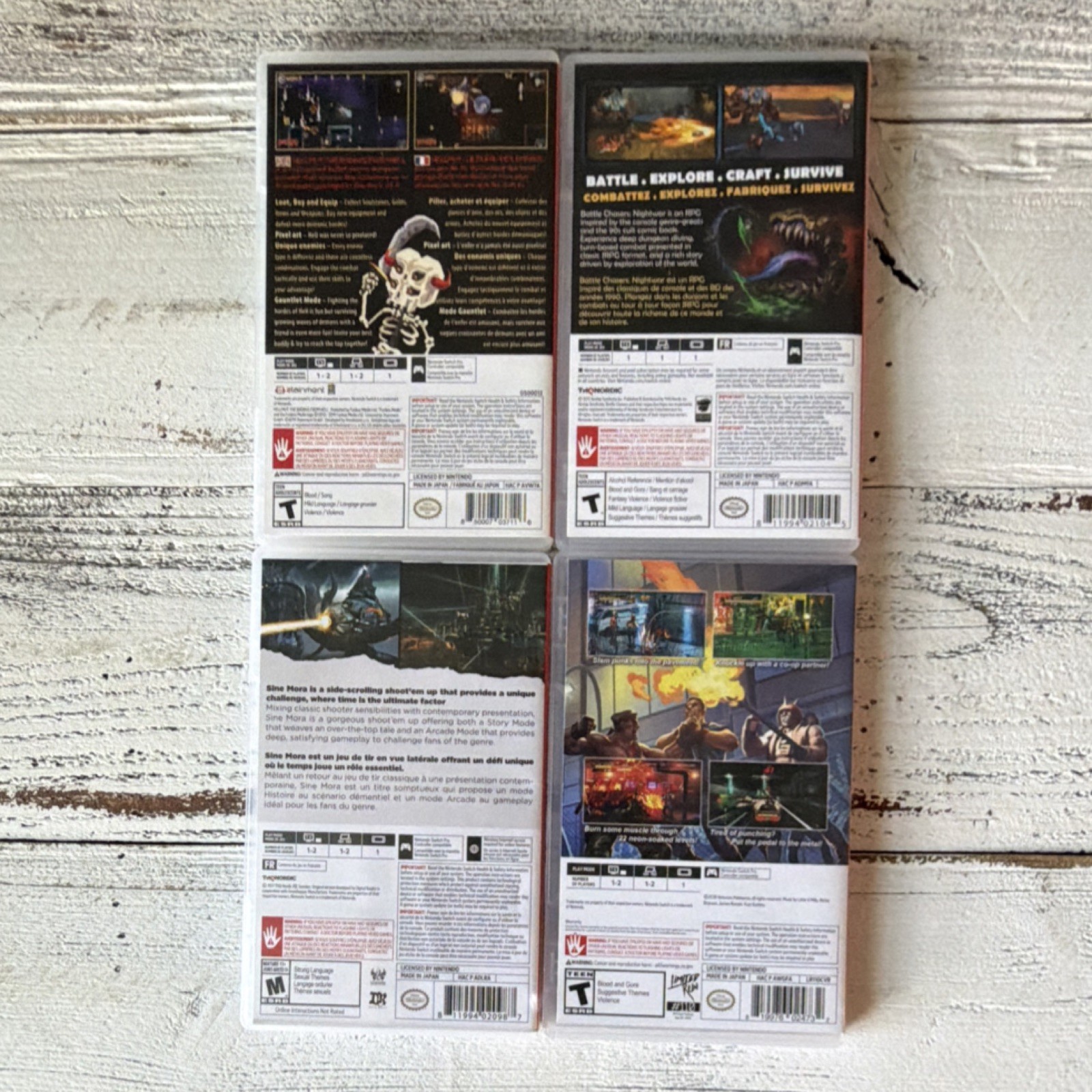 Nintendo Switch Hellmut, Battle Chasers, Sine Mora EX, The Takeover MINT