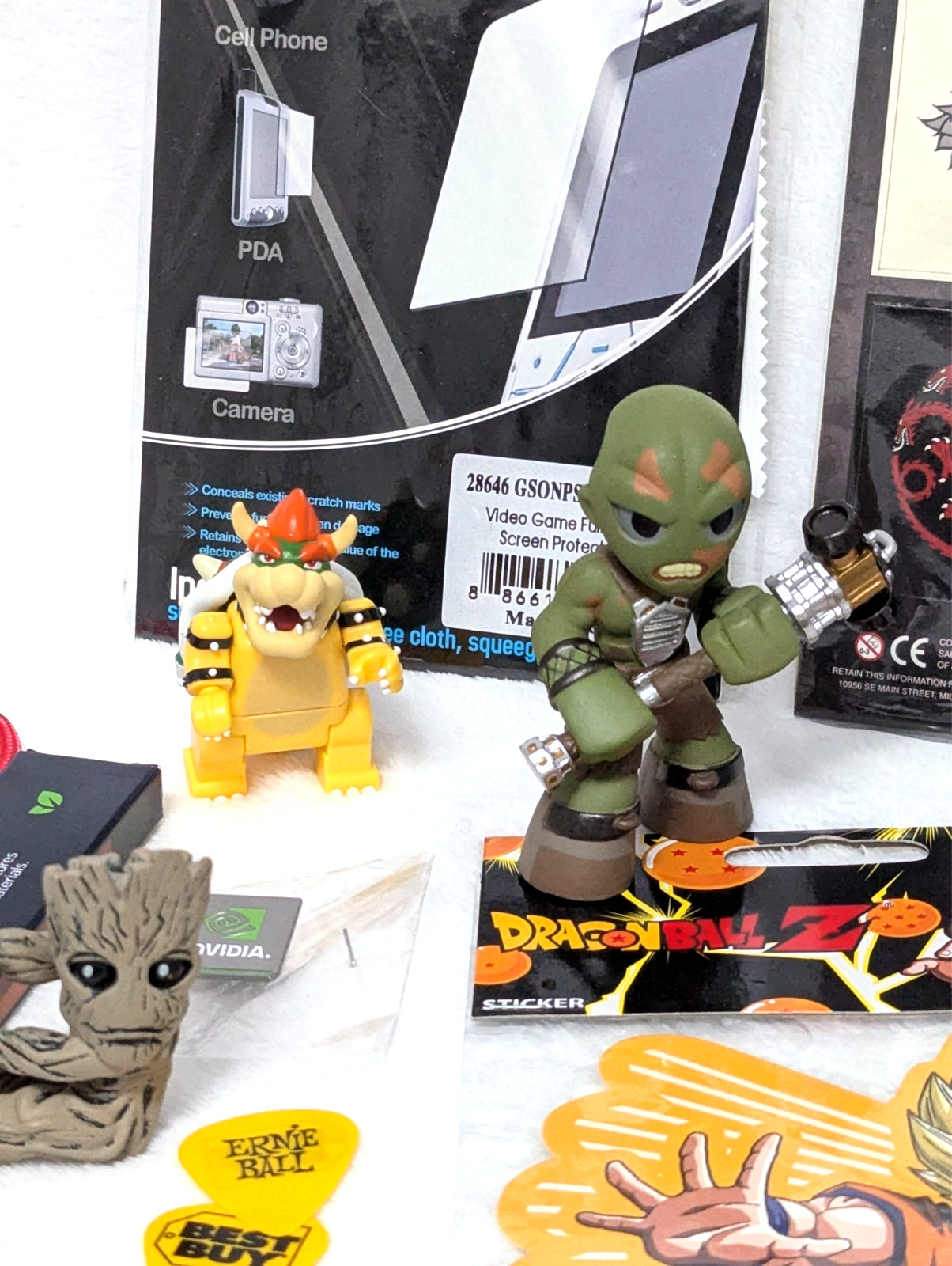Gaming Collectibles Lot Nintendo Fallout Funko Pins Figures Lanyards Stickers
